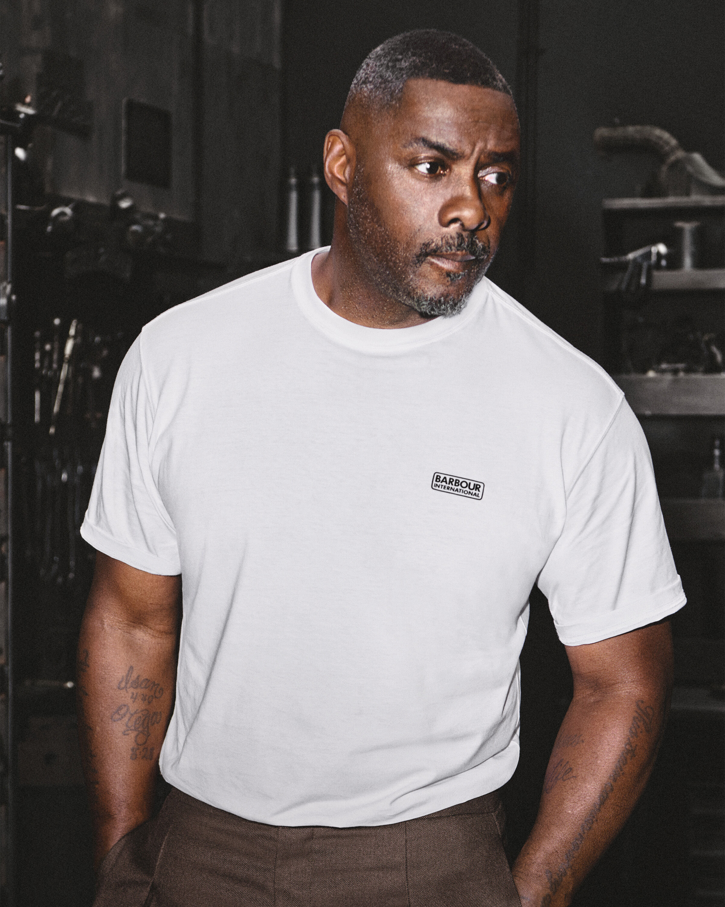 Idris Elba wearing the Small Logo T-shirt