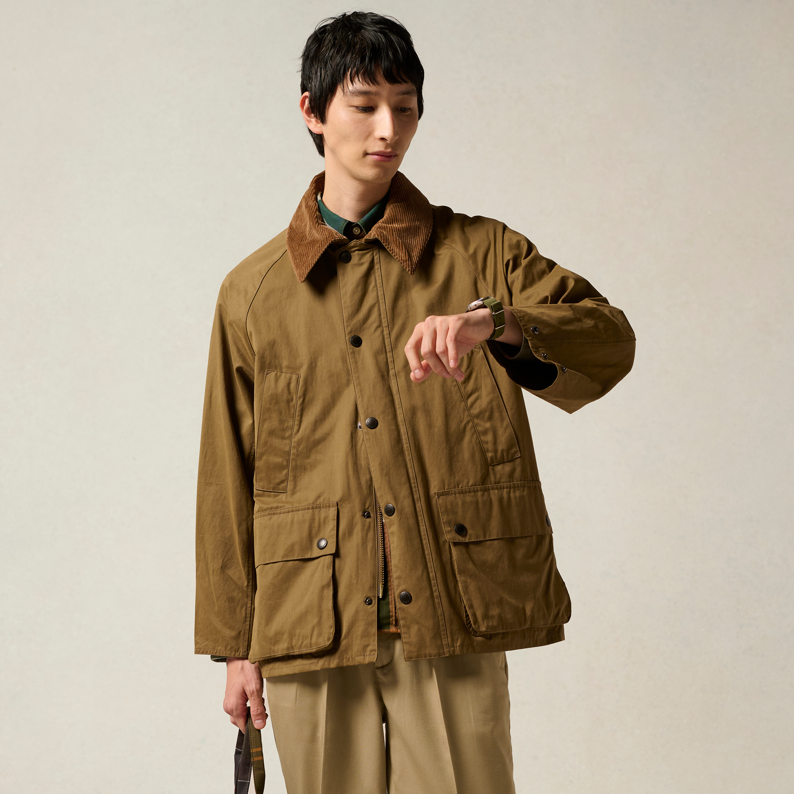 Barbour Peached Oversized Bedale Casual Jacket - MCA0933SN71