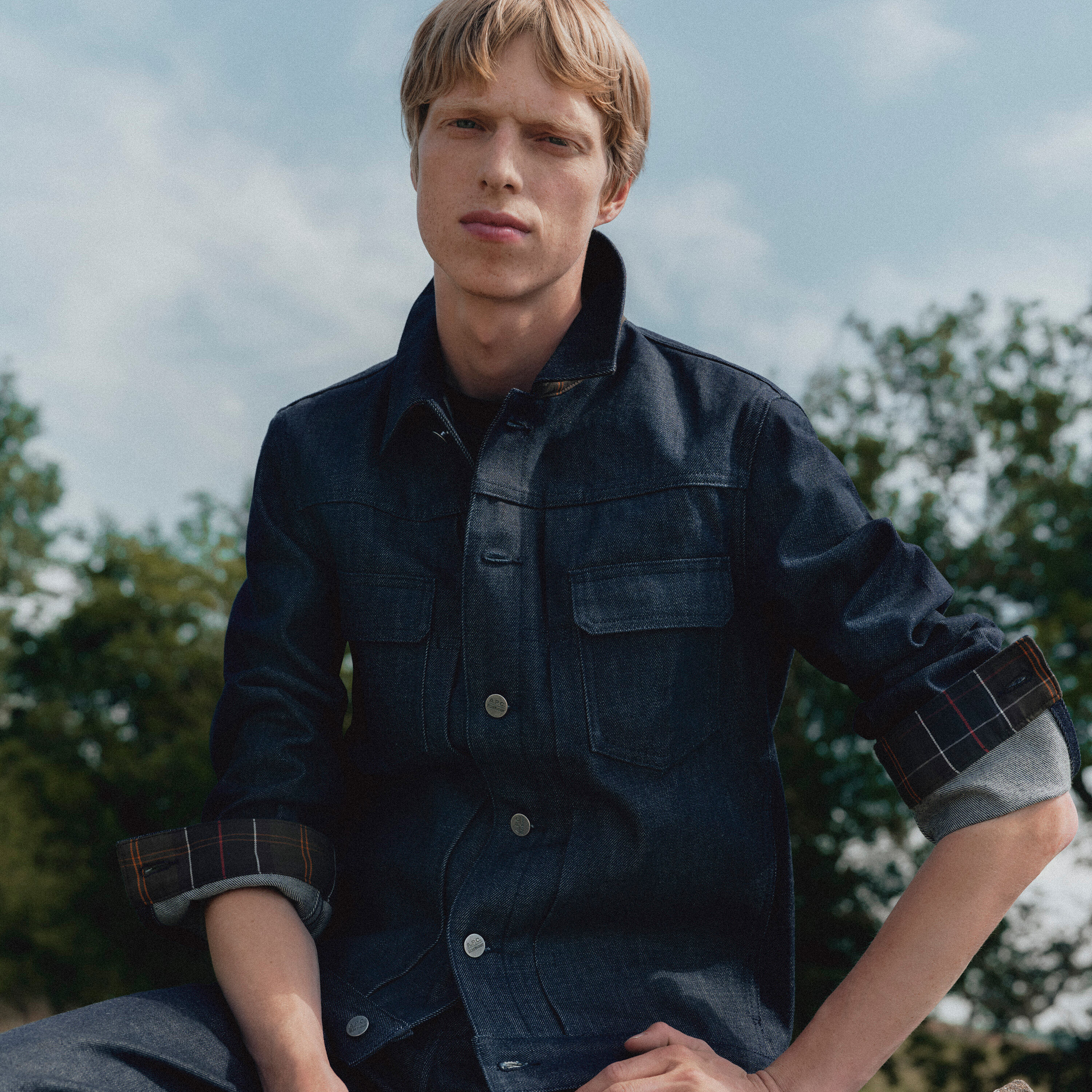 Barbour x A.P.C. Trucker Denim Jacket