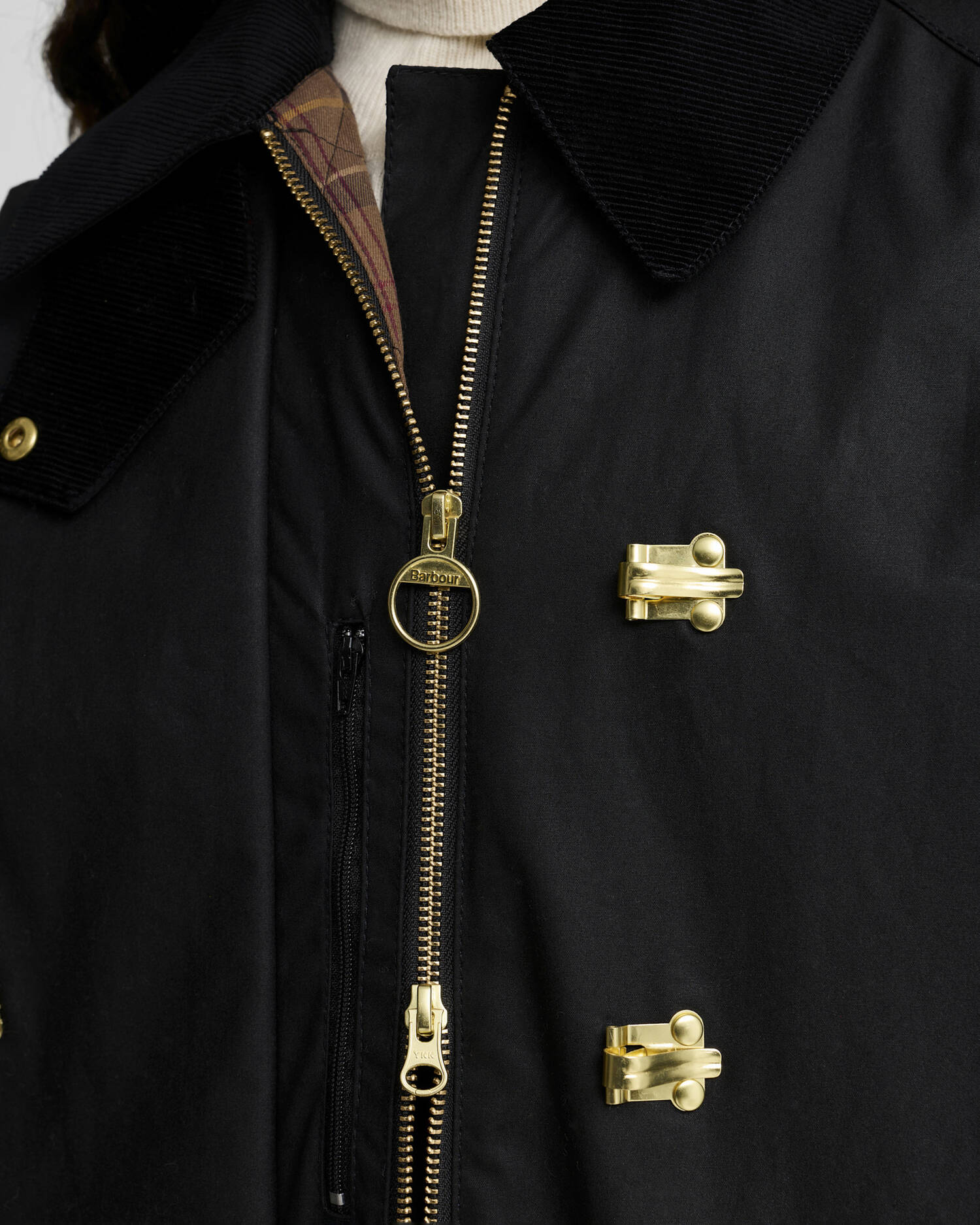 Felton Waxed Jacket Black/Mixed Tartan image number 4