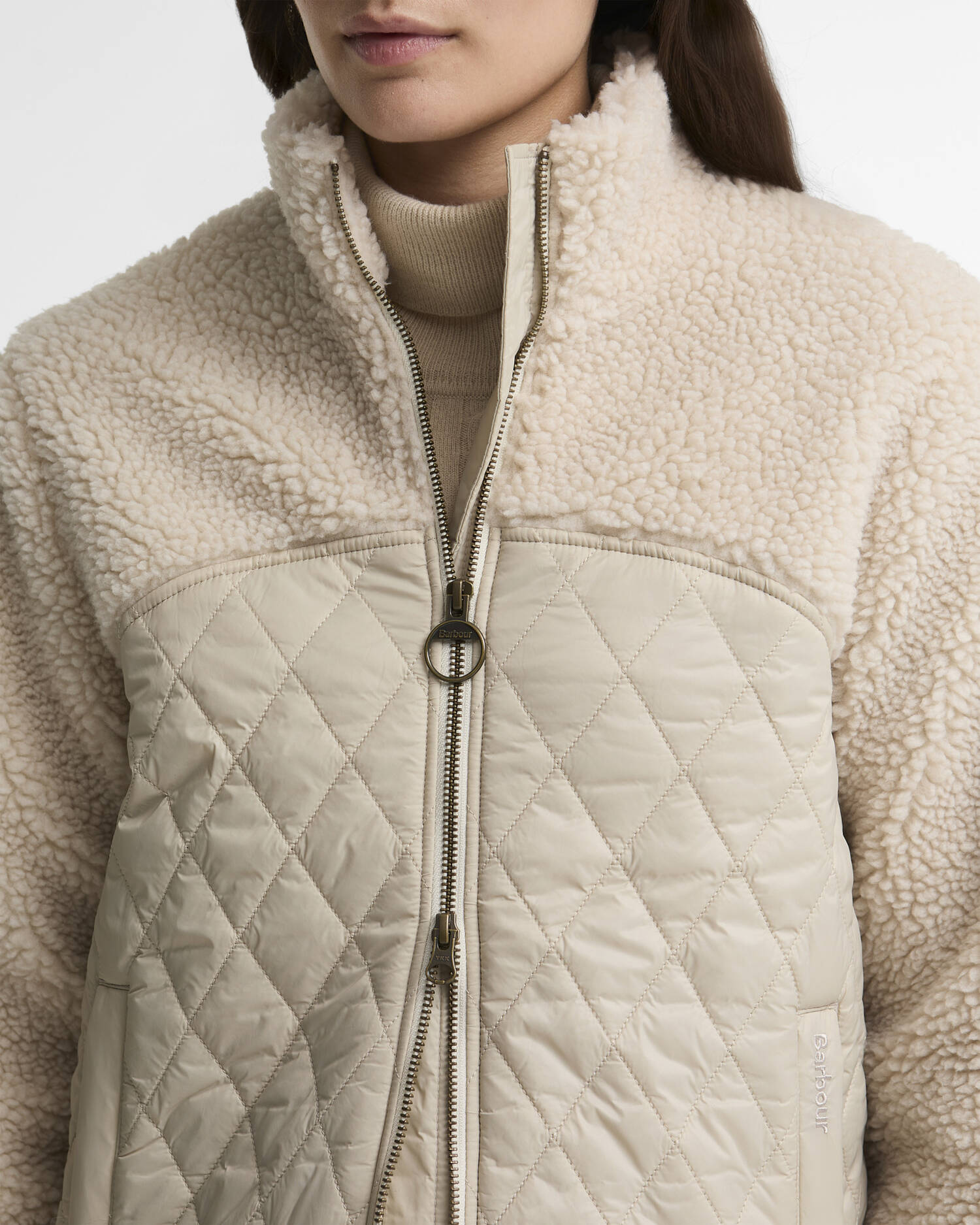 Ami Fleece Jacket Ecru image number 3