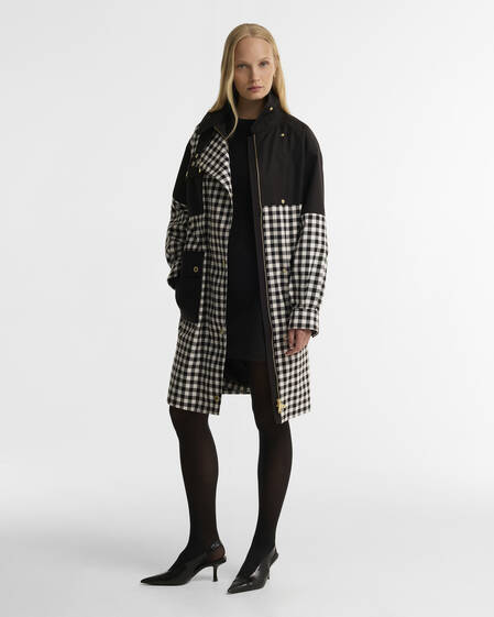 Gea Gingham Showerproof Jacket Northumberland Check/Black