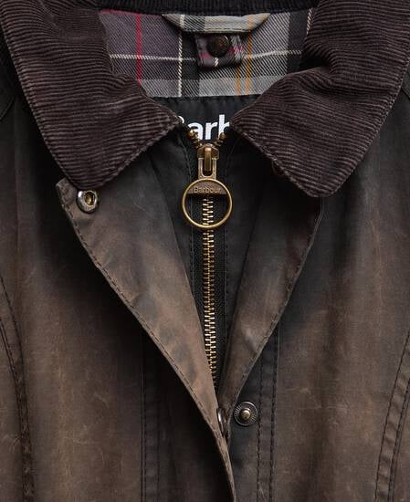 Barbour Re-Loved Beadnell Waxed Jacket - Size 12 Black