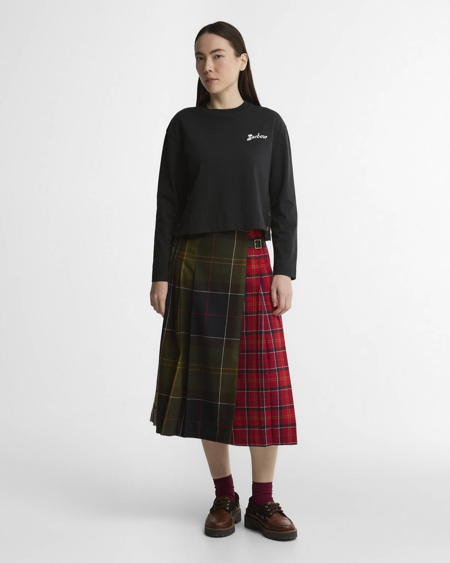 Marena Tartan Midi Skirt Cardinal Tartan Multi image number 0
