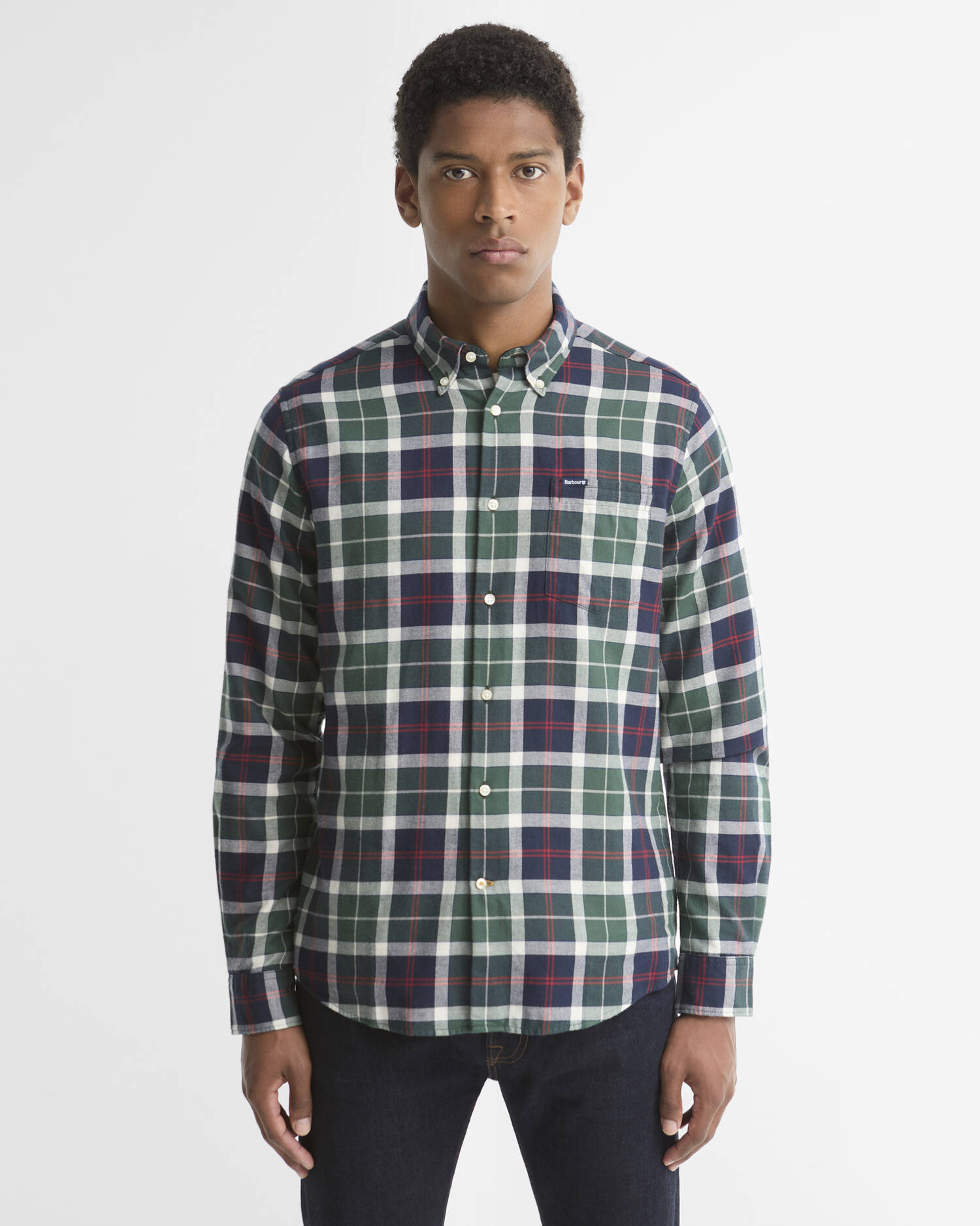 Camicia Fortrose taglio sartoriale Evergreen Tartan image number 0
