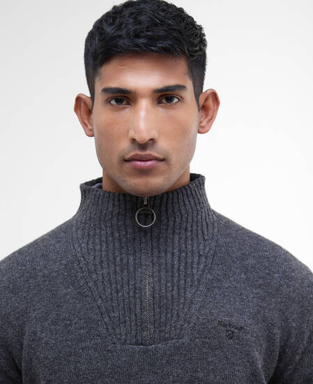 Essential Quarter-Zip Jumper Charcoal