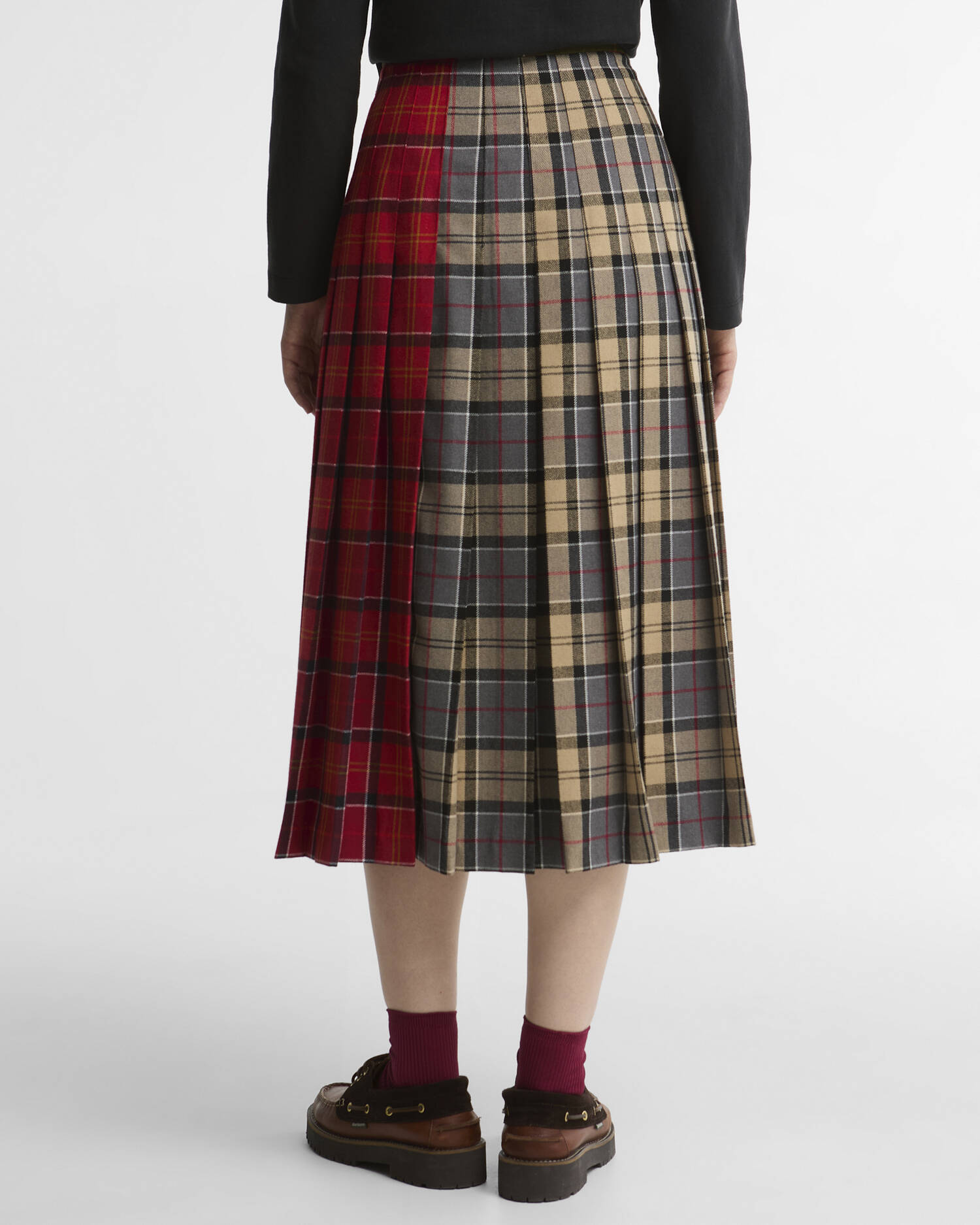 Marena Tartan Midi Skirt Cardinal Tartan Multi image number 2