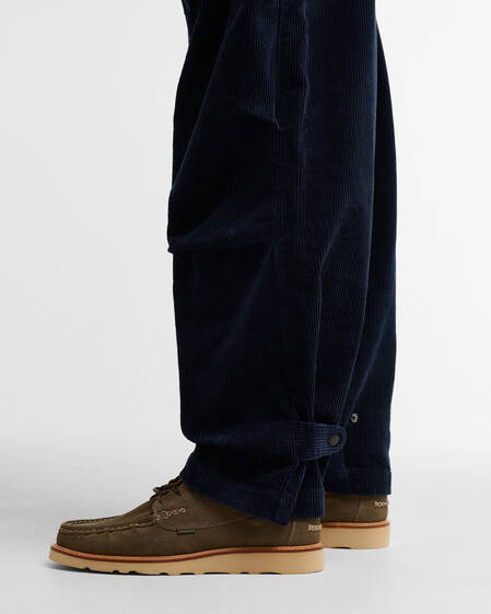 Pantaloni oversize a coste sottili Barbour x Norbit Navy