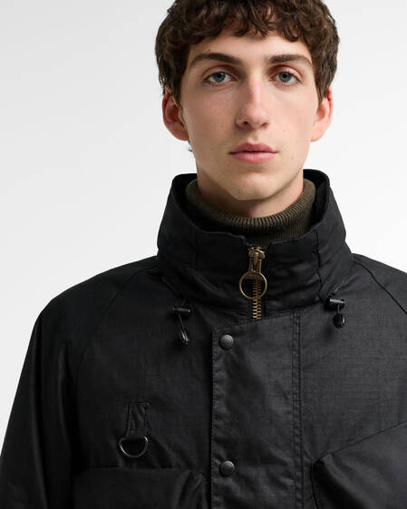 Giacca cerata in tessuto ripstop Barbour x Norbit Black