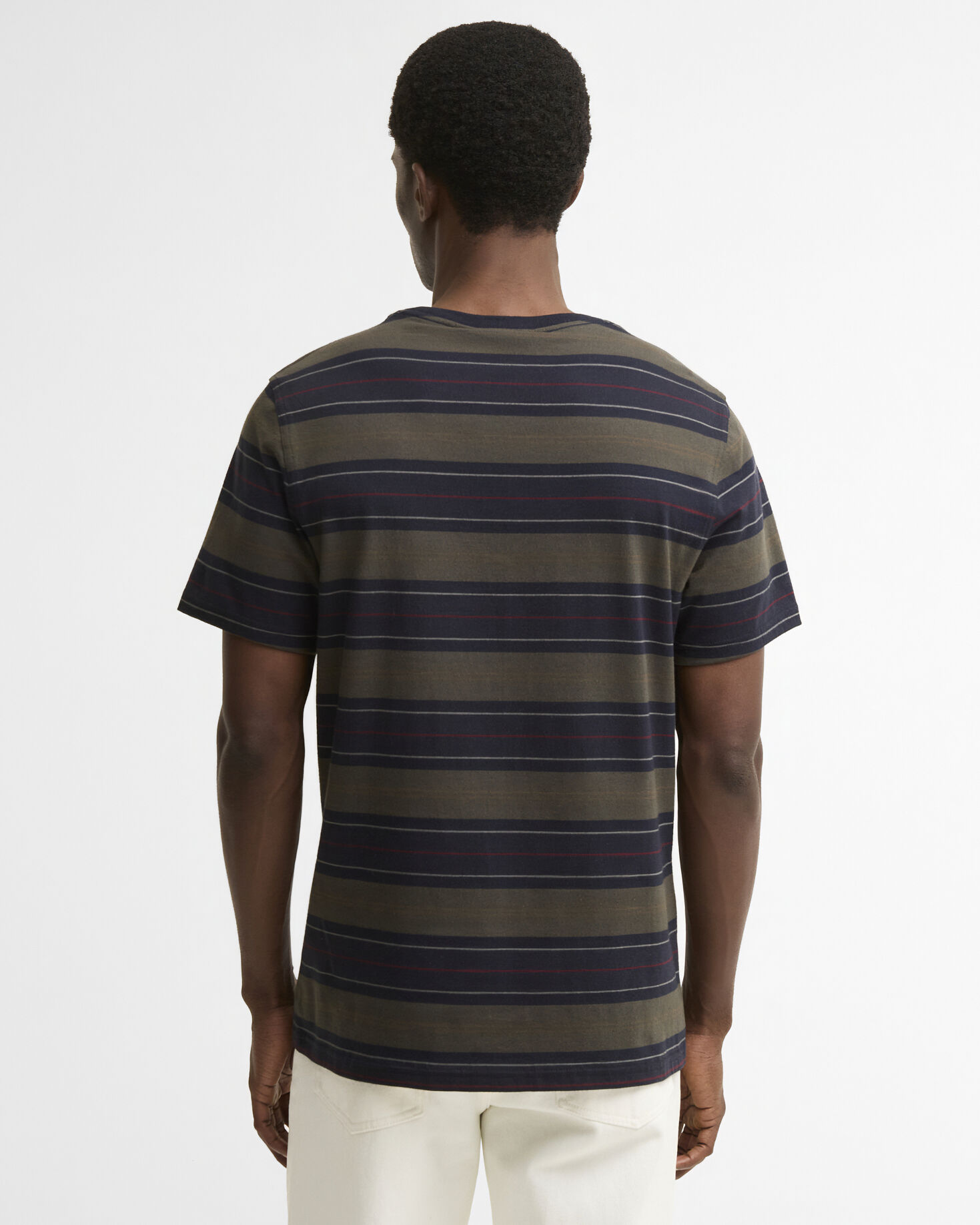 Barbour T-Shirt Tartham Striped Tailored Dark Navy