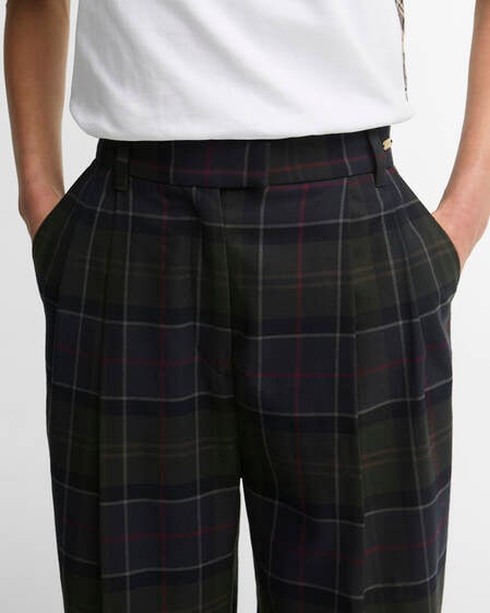 Pantaloni a taglio dritto Delilah in tartan Shadow Classic Tartan