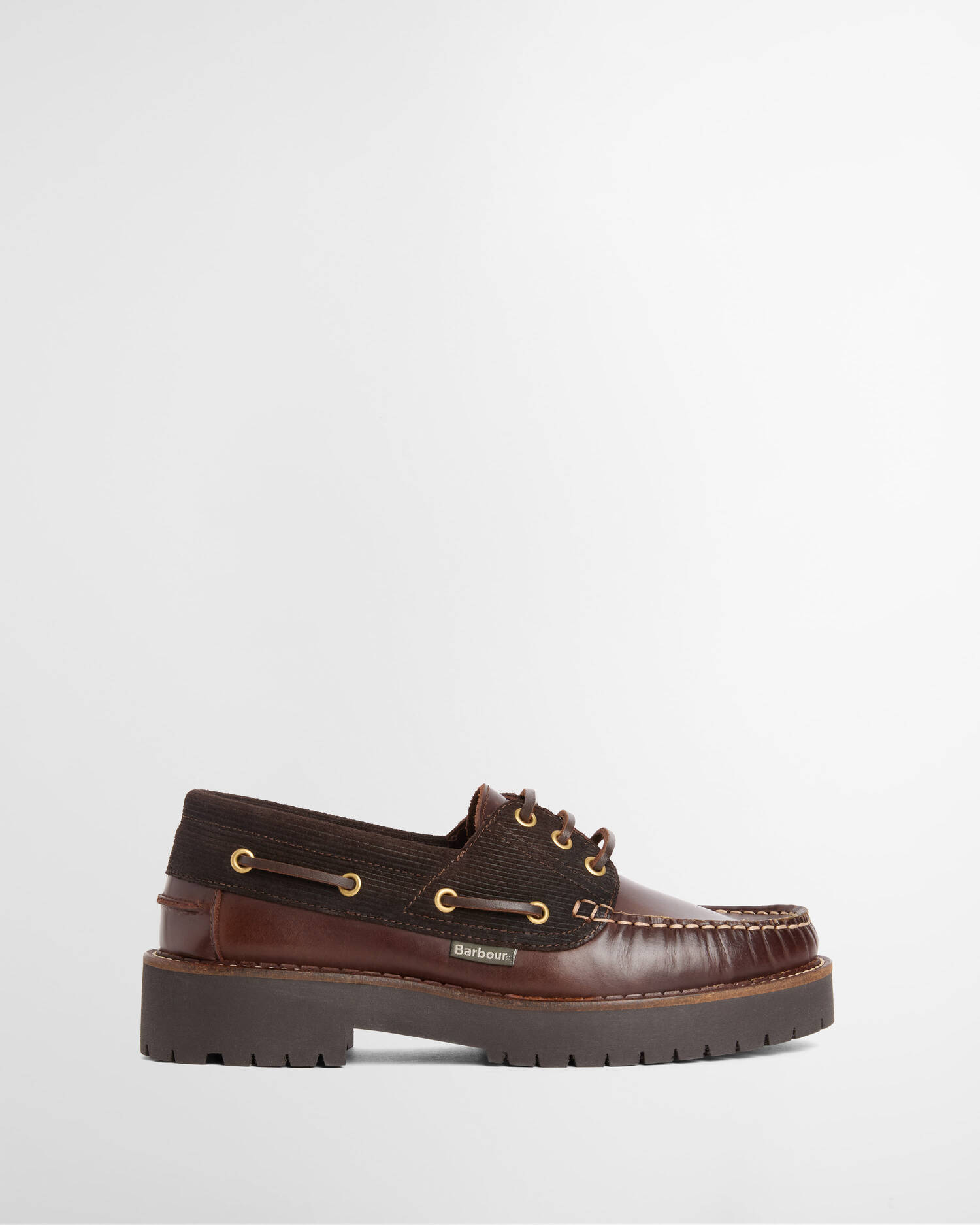 Darras Boat Shoes Dk Brown/Brown Cord image number 0