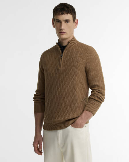 Pluckley Half-Zip Jumper Sandstone
