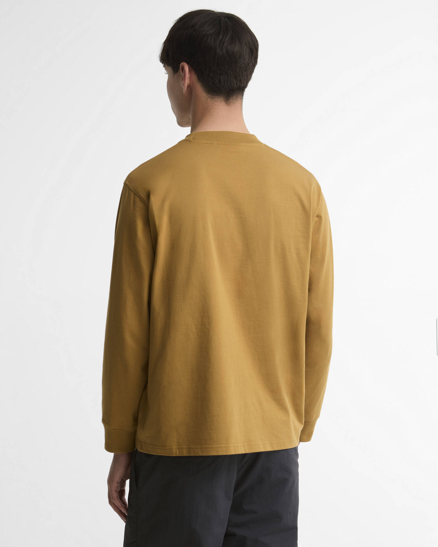 Logo Oversized Long-Sleeved T-Shirt Cumin image number 2