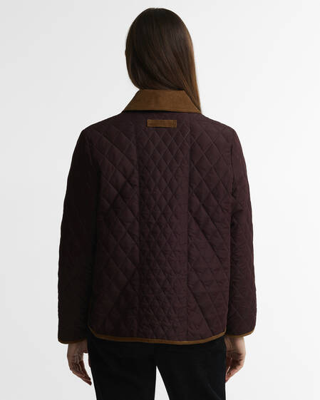 Ainsdale Patchwork Quilted Jacket Fig/Muted