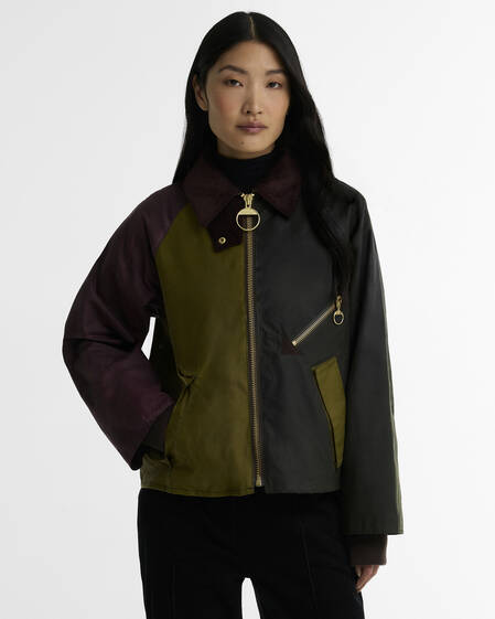 Arlene Waxed Jacket Golden Olive/Fern/Bordeaux/Muted