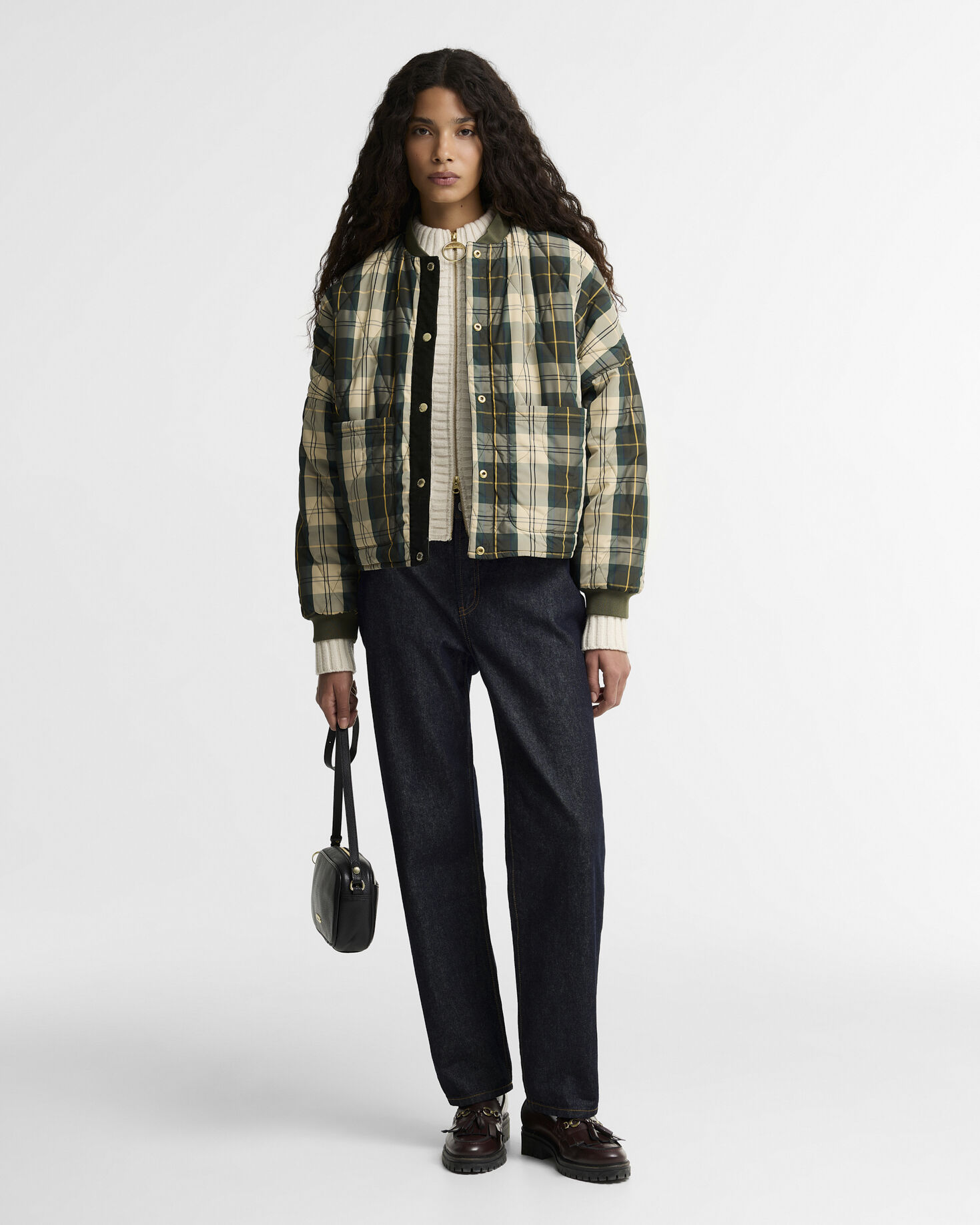 Barbour Steppjacke Ravenshill Reversible Olive/Fern/Ancient