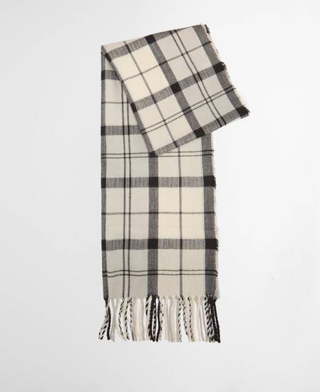 Dover Beanie & Hailes Scarf Gift Set Monochrome Tartan