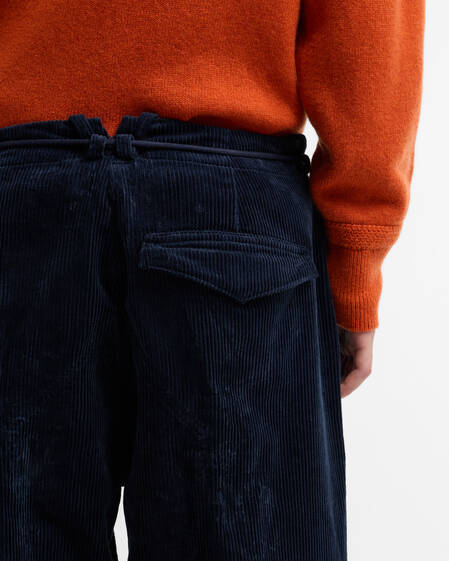 Pantaloni oversize a coste sottili Barbour x Norbit Navy