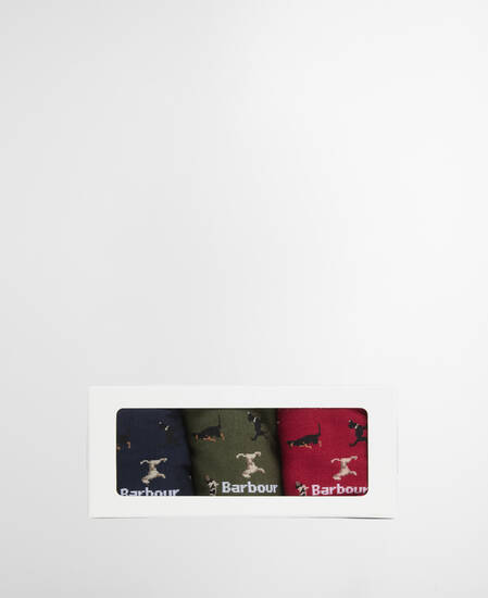 Barbour Geschenkset Socken Dock Navy/Red/Green
