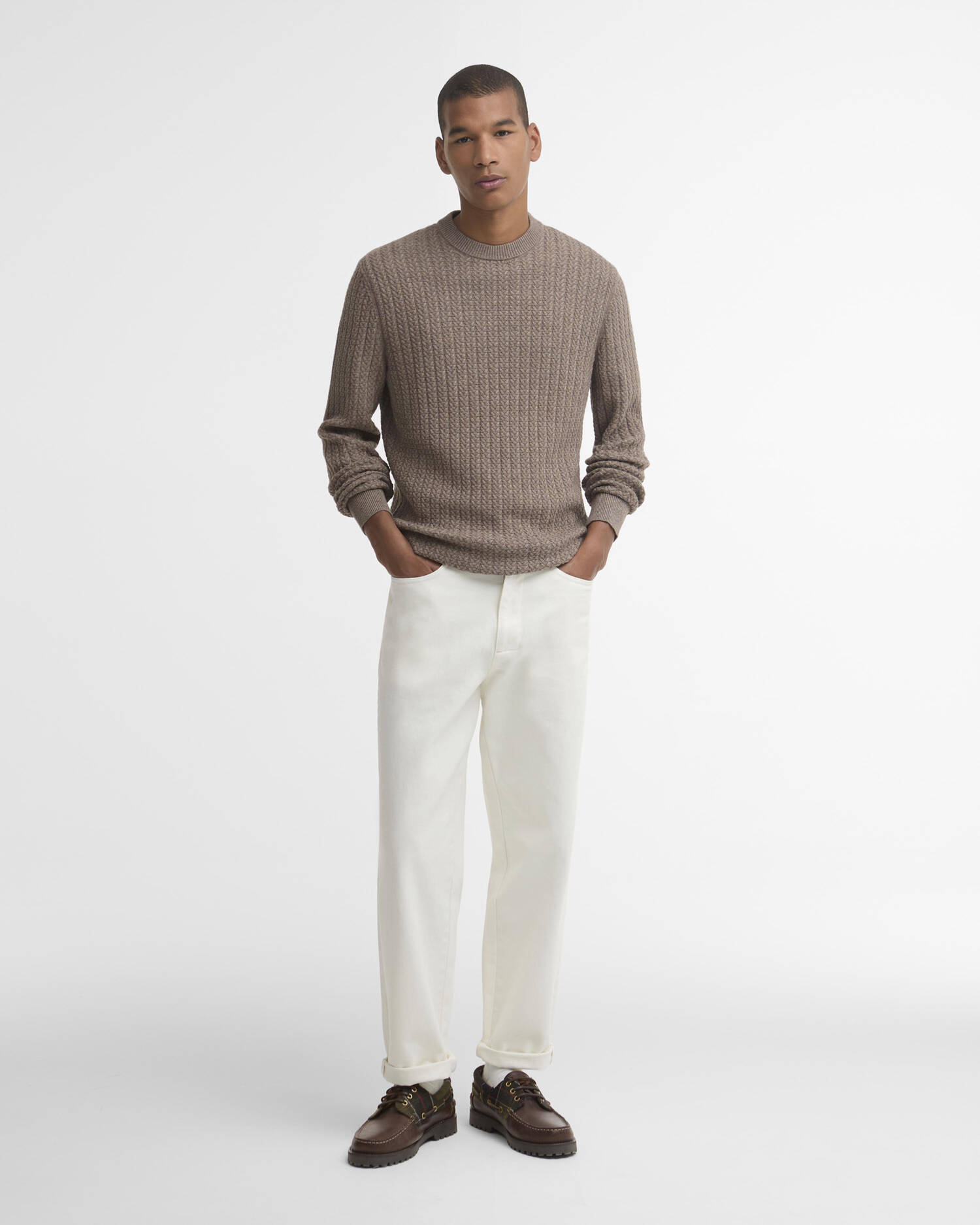 Hermoine Crew Neck Jumper Stone image number 1