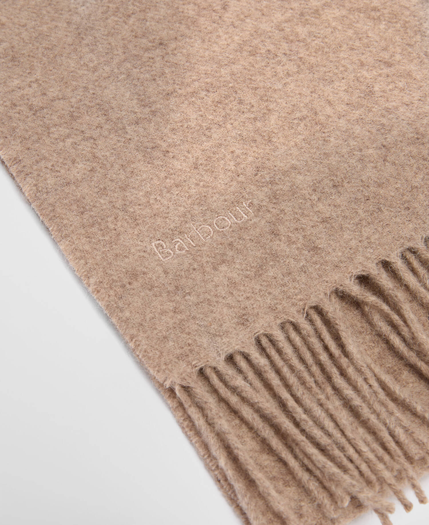 Lambswool Woven Scarf Oatmeal image number 2