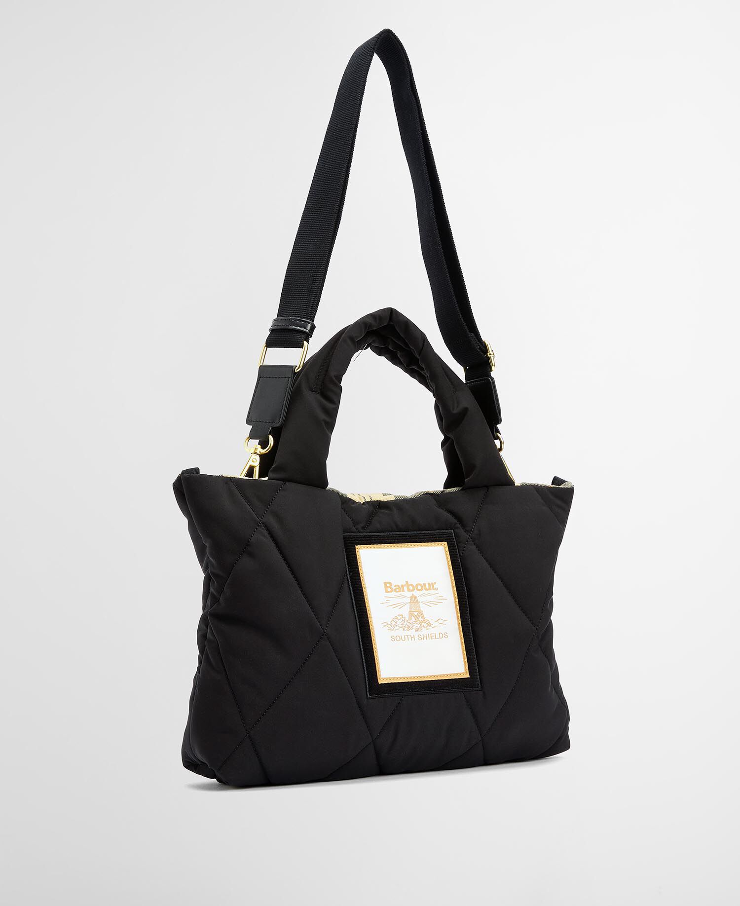 Mariah Quilted Mini Tote Bag Black/Ancient