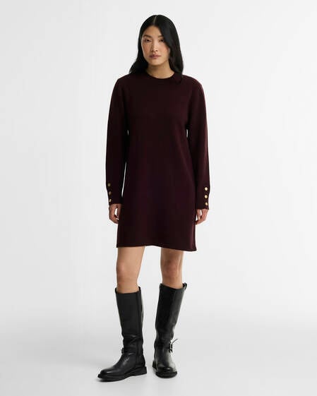 May Knitted Mini Dress Fig
