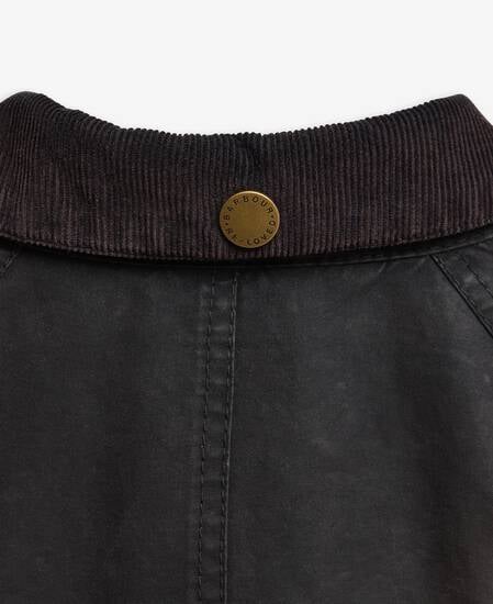 Barbour Re-Loved Beadnell Waxed Jacket - Size 12 Black