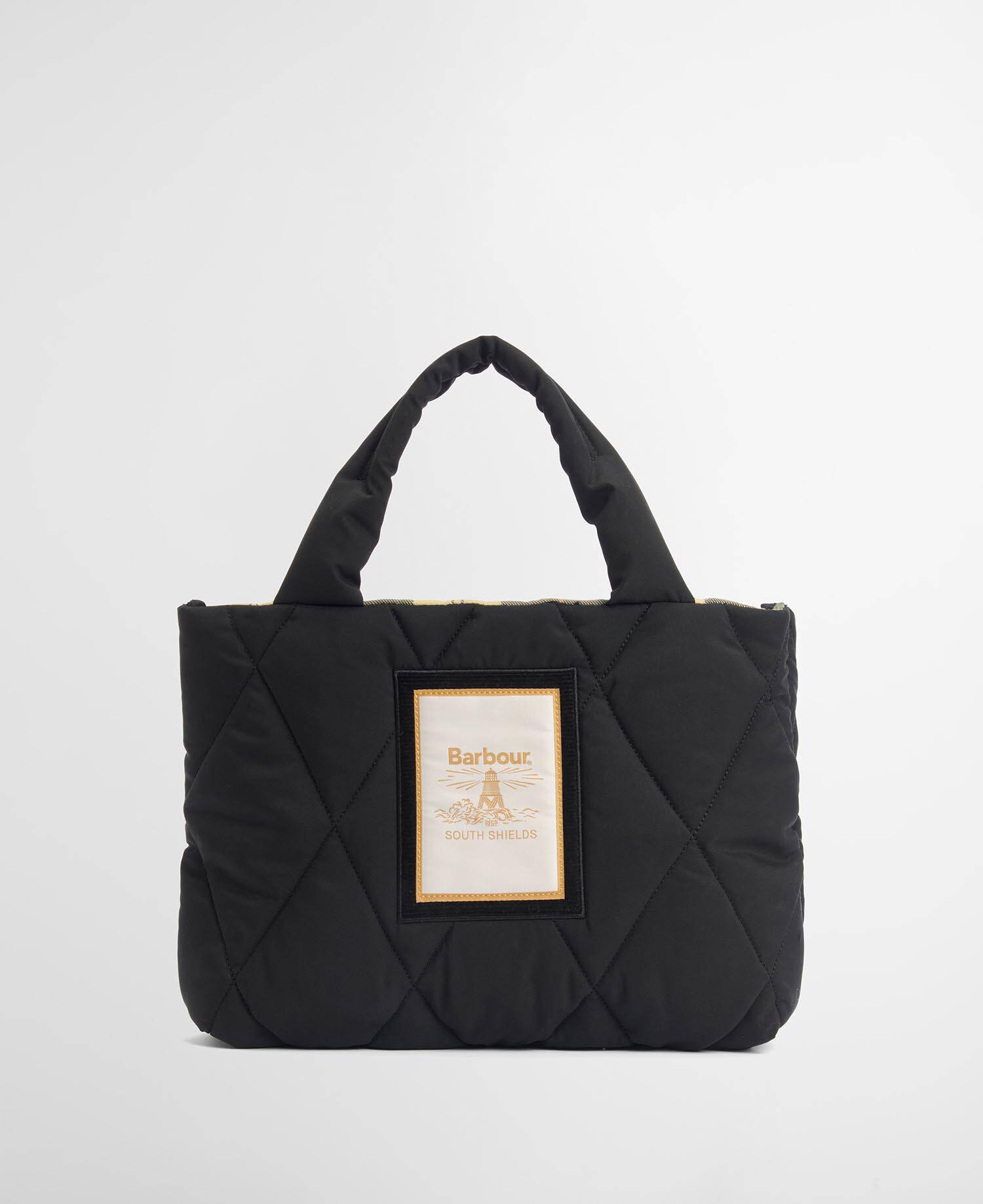 Mariah Quilted Mini Tote Bag Black/Ancient image number 0