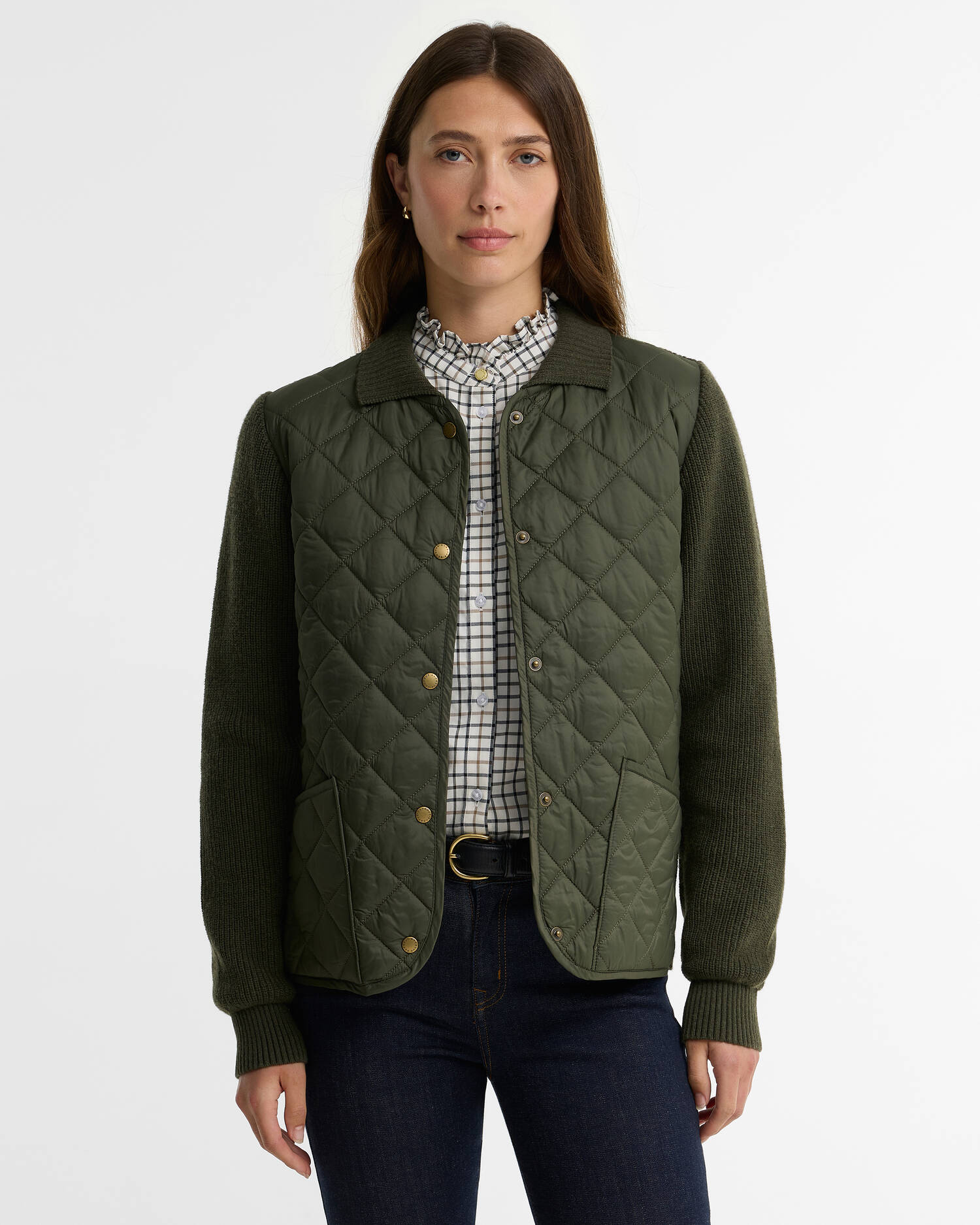Pullover Allendale Quilted Olive image number 0