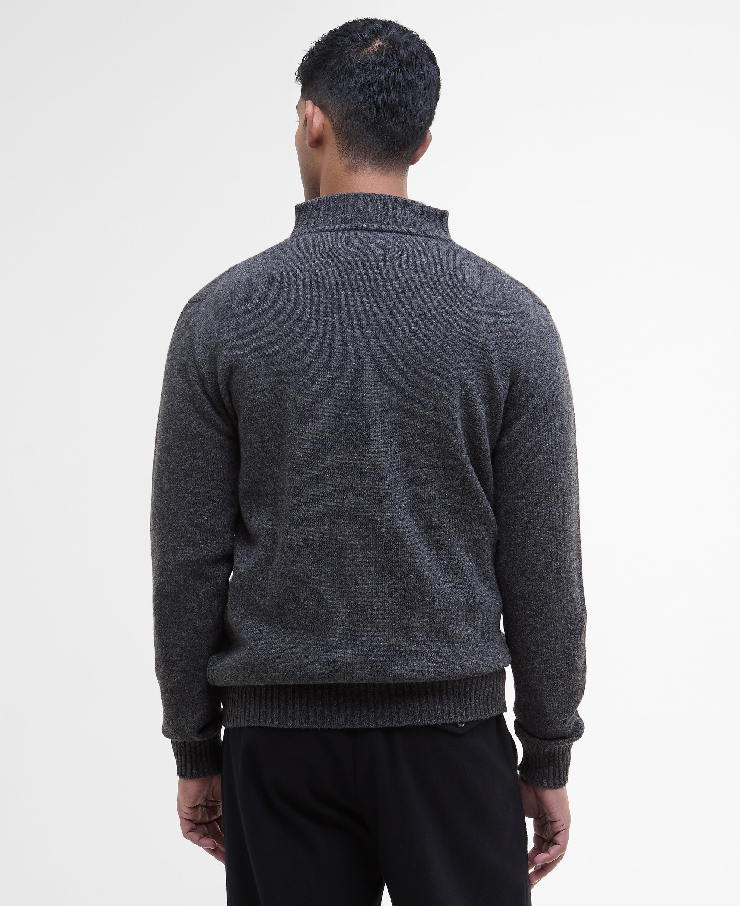 Essential Quarter-Zip Jumper Charcoal