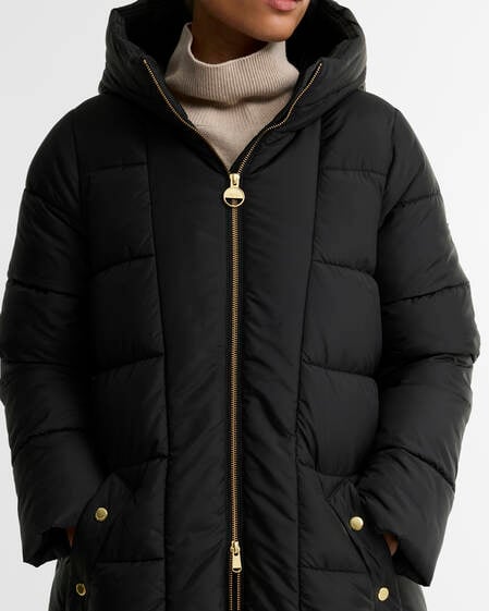 Brantley Longline Puffer Jacket Black