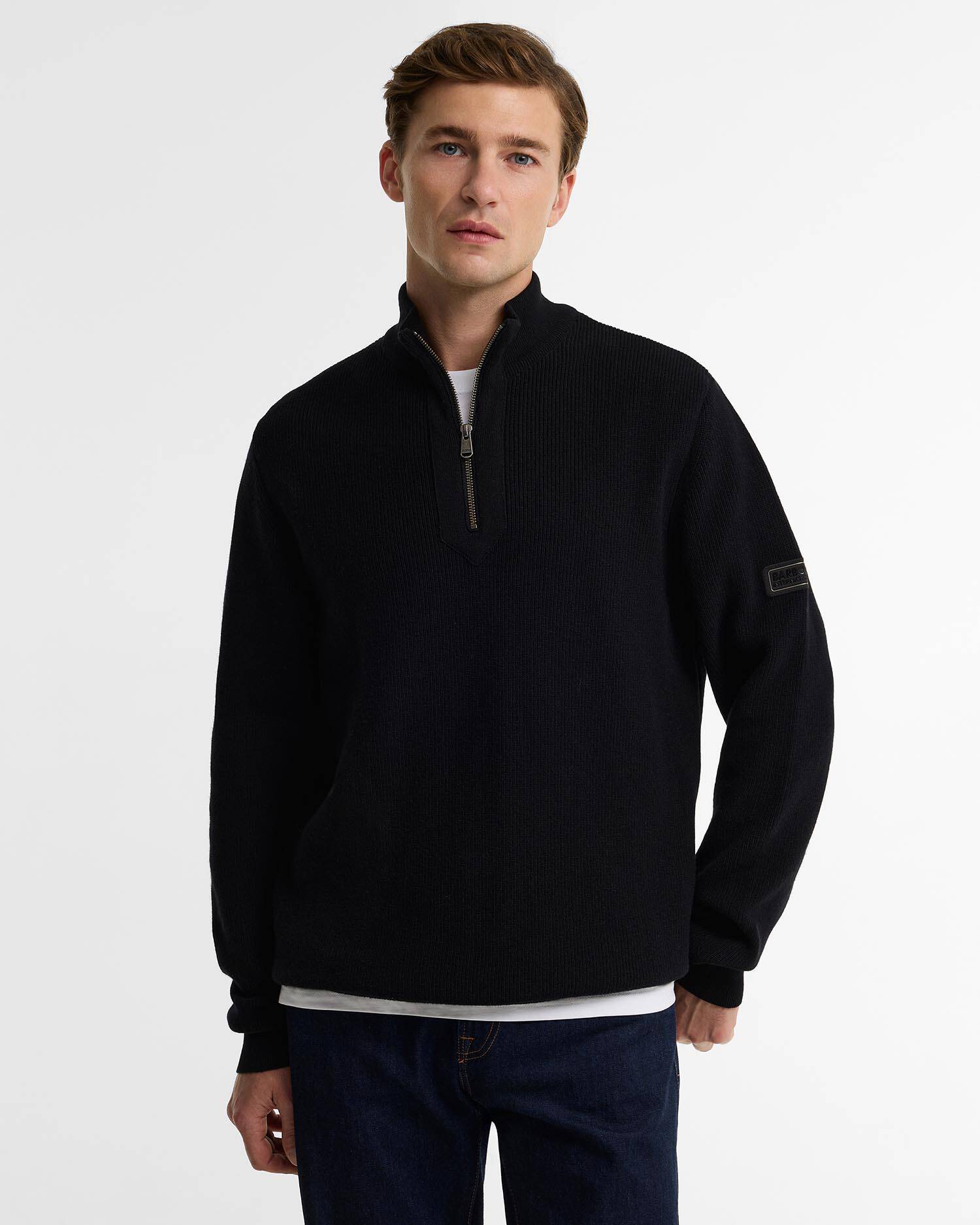 Crawley Quarter-Zip Jumper Classic Black image number 0