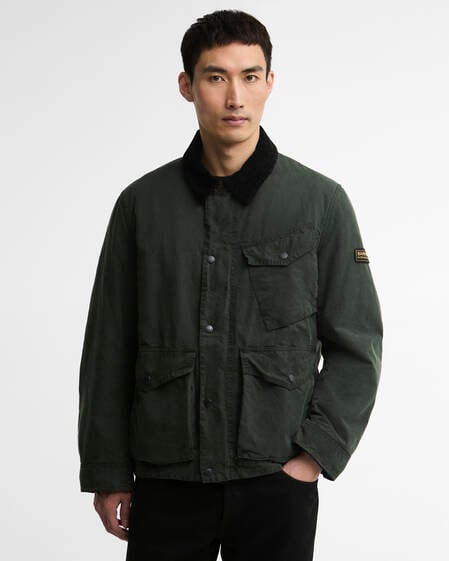 Giacca cerata invernale Drifter Washed. Sage