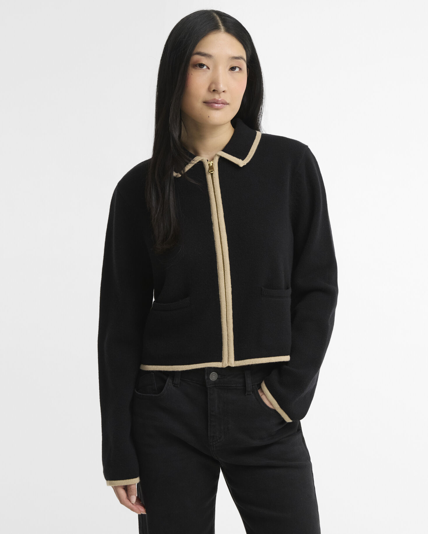 Barbour Wollcardigan Amryn Black