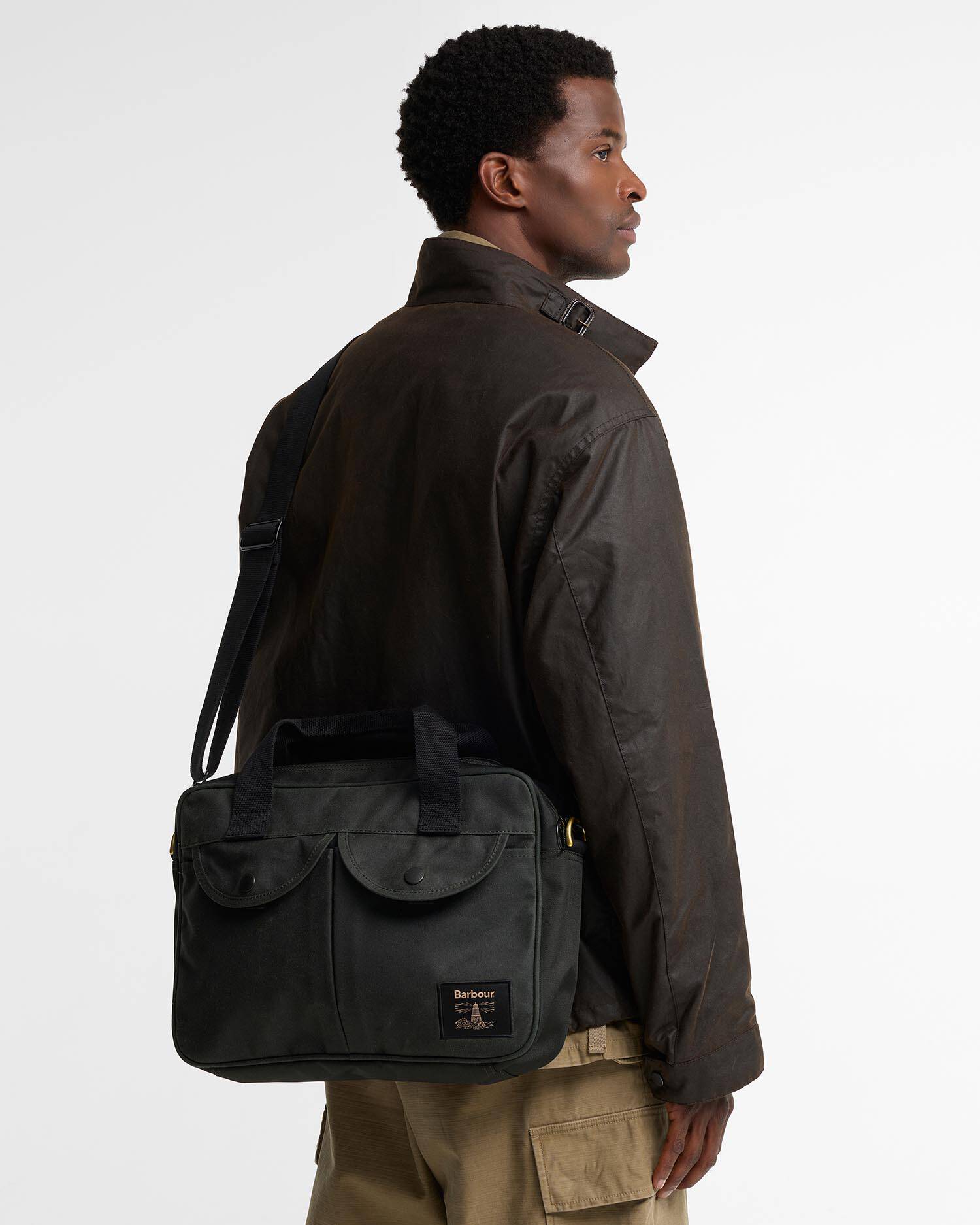 Field Waxed Laptop Bag Sage image number 5