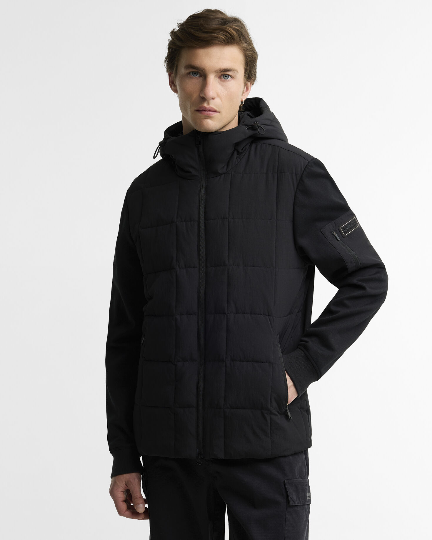 Tanfield Quilted Sweatshirt Black