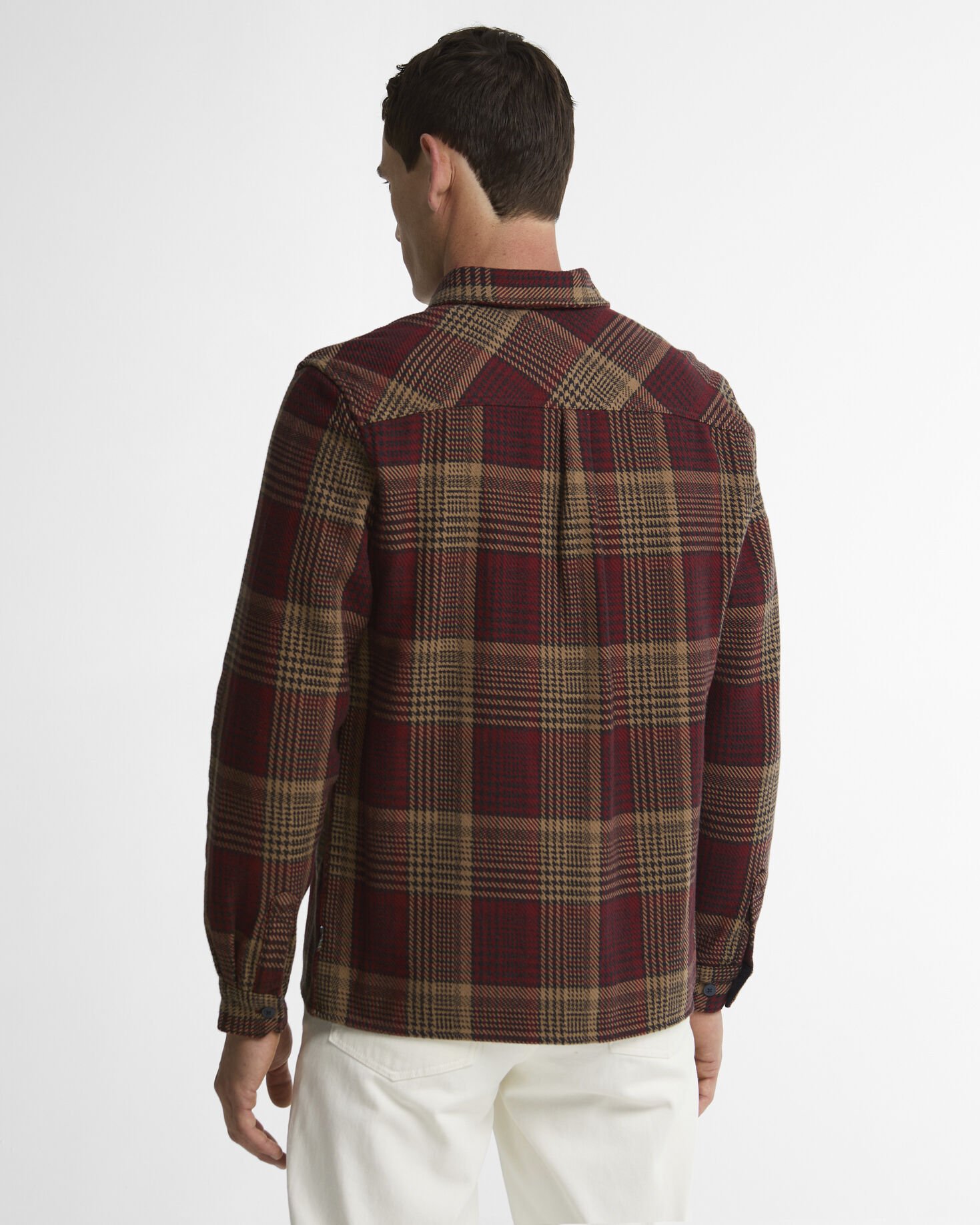 Millom Relaxed Houndstooth Shirt Red