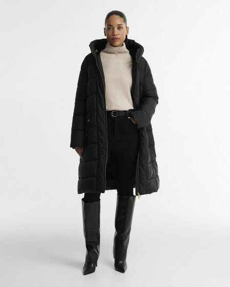 Brantley Longline Puffer Jacket Black