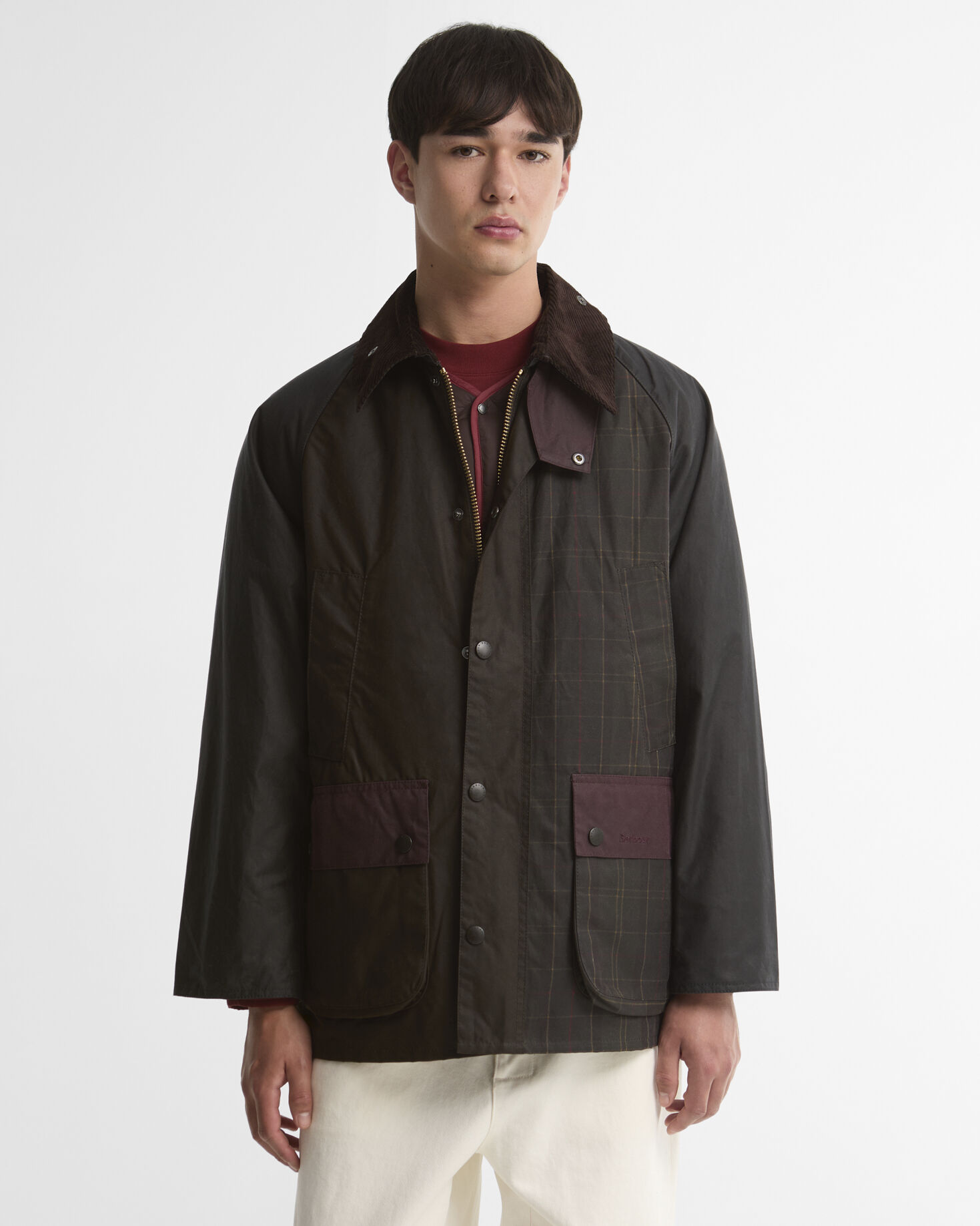 Patchwork Oversized Bedale Waxed Jacket Tartan Multi