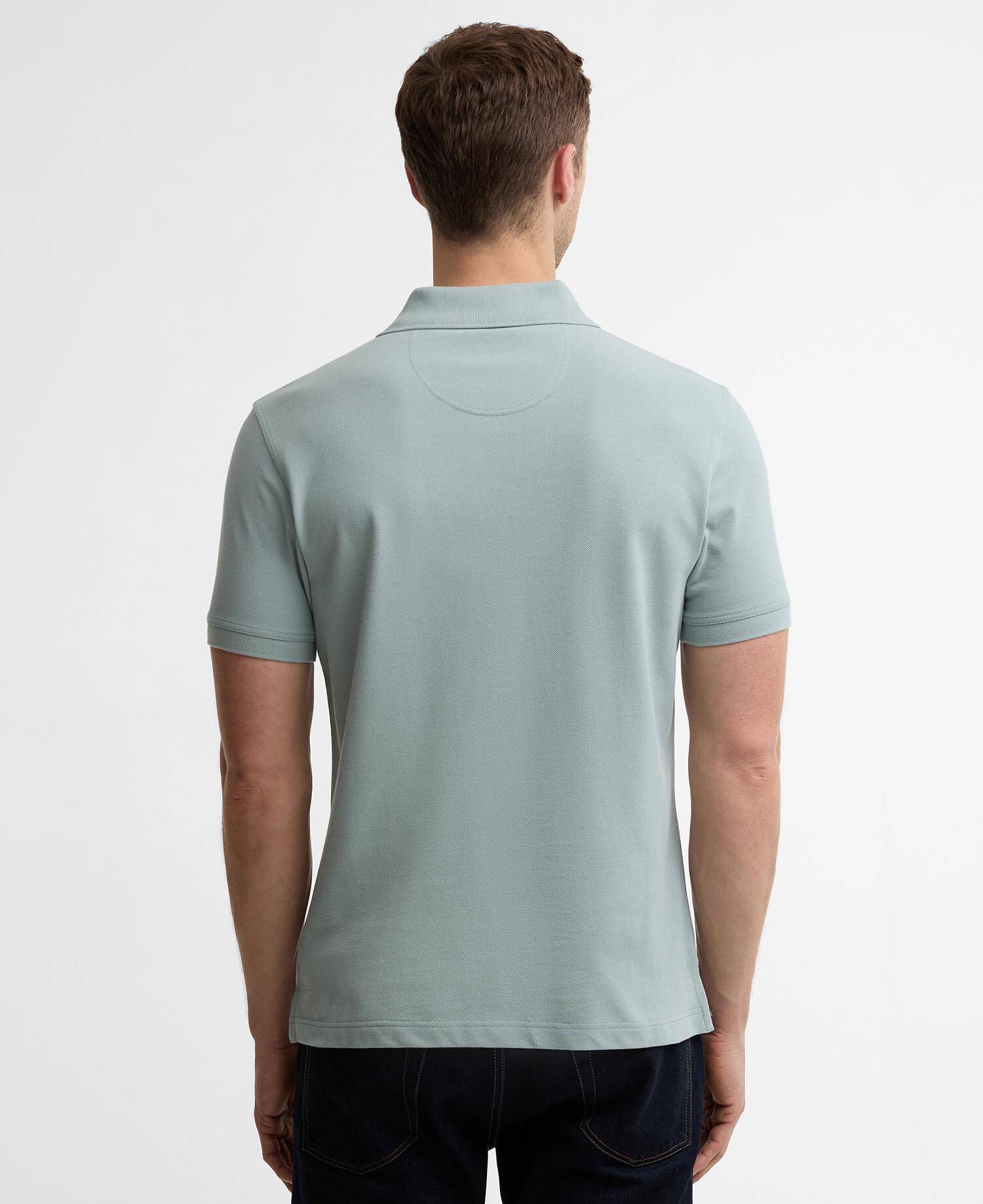 Poloshirt Tartan Piqu&eacute; Tailored Dusty Slate image number 2