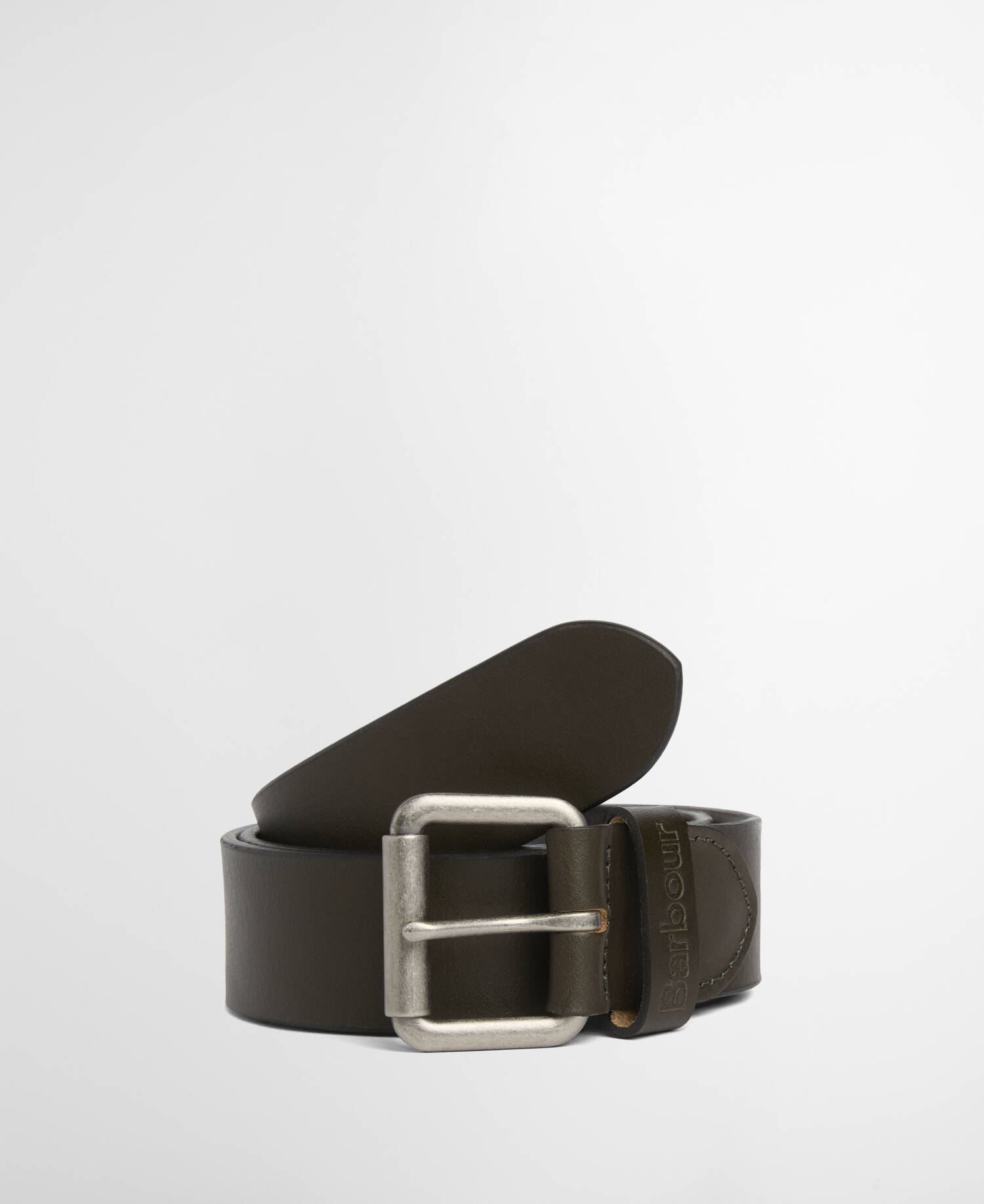 Allanton Leather Belt Dark Olive image number 0