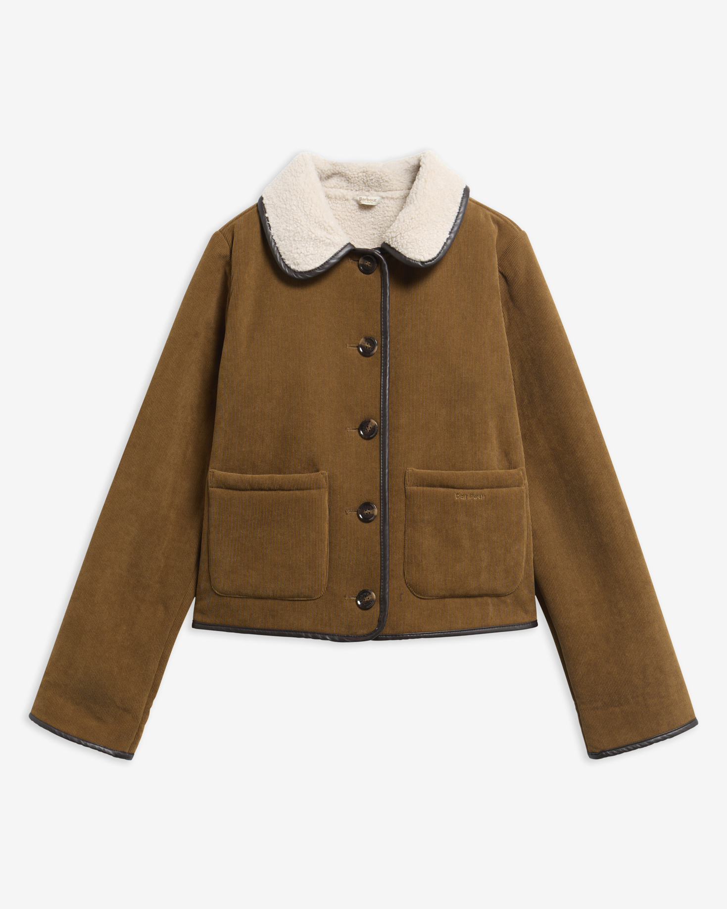 Penny Fleece Cord Jacket Tan/Ecru