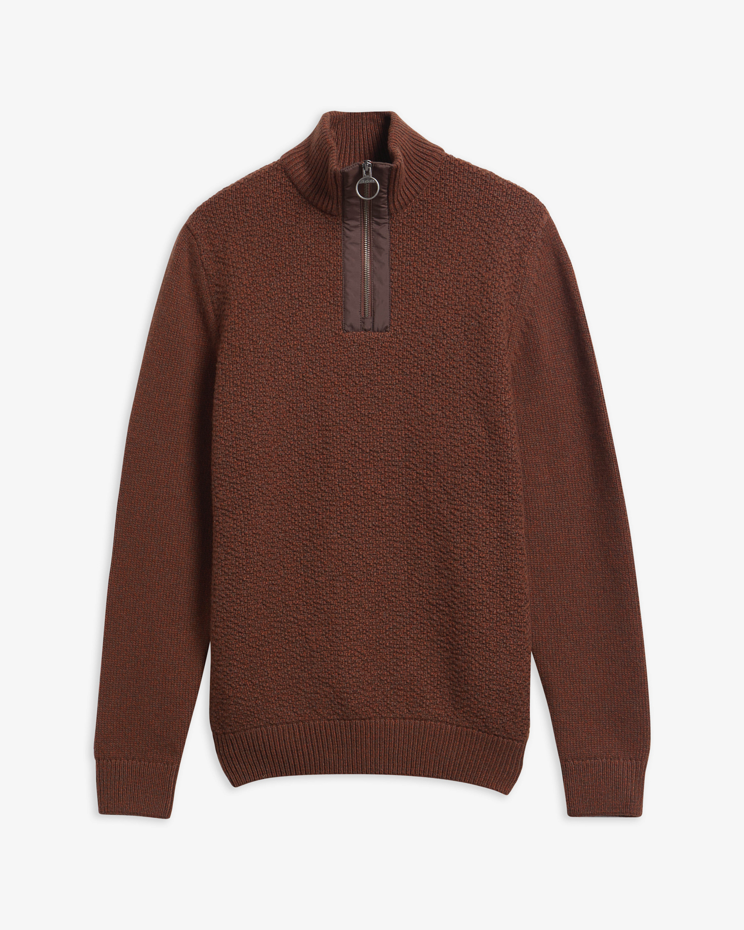 Barbour Pullover Danforth Textured Half-Zip Soil