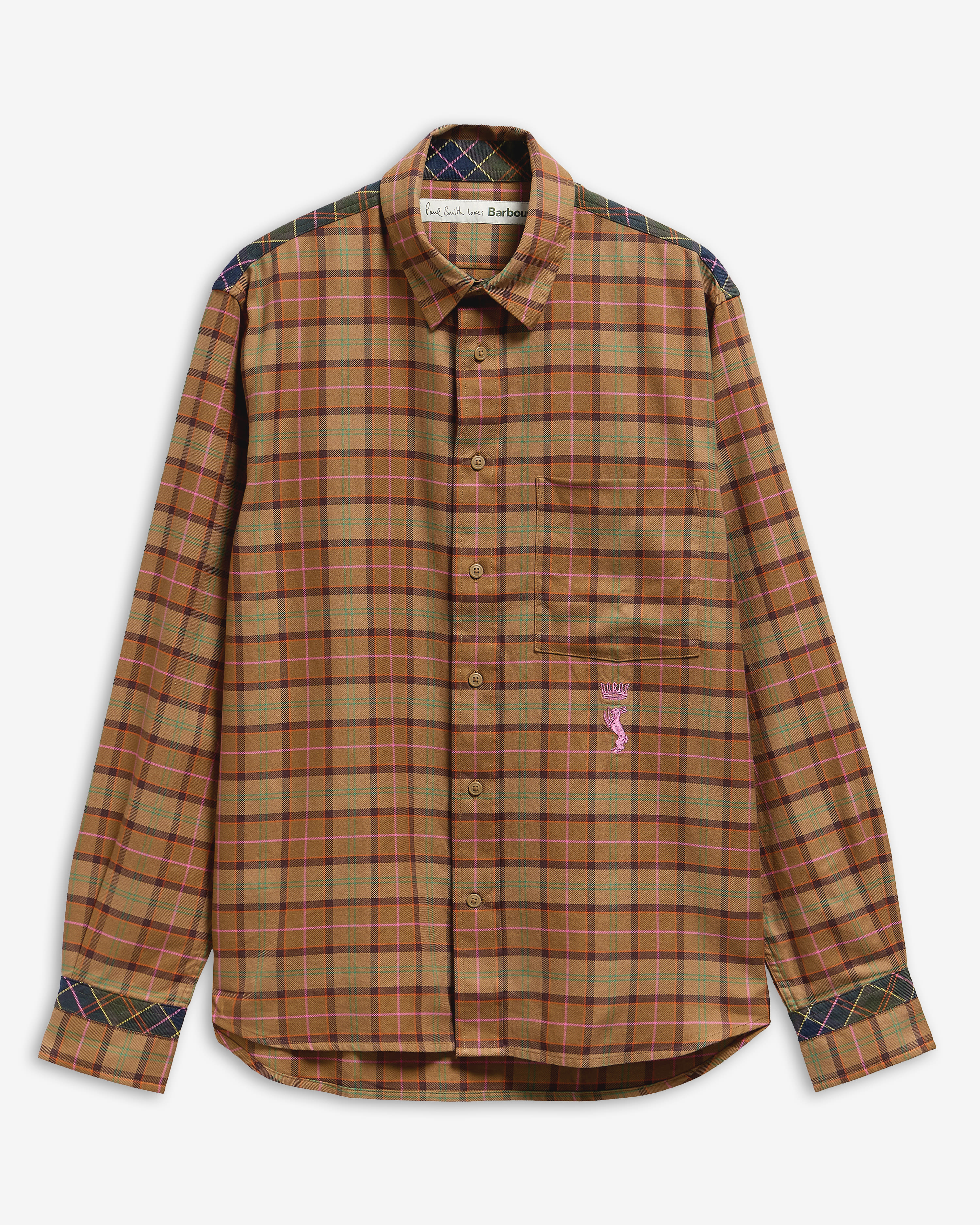 Paul Smith Loves Barbour Tartan Tailored Long-Sleeved Shirt PS Muted