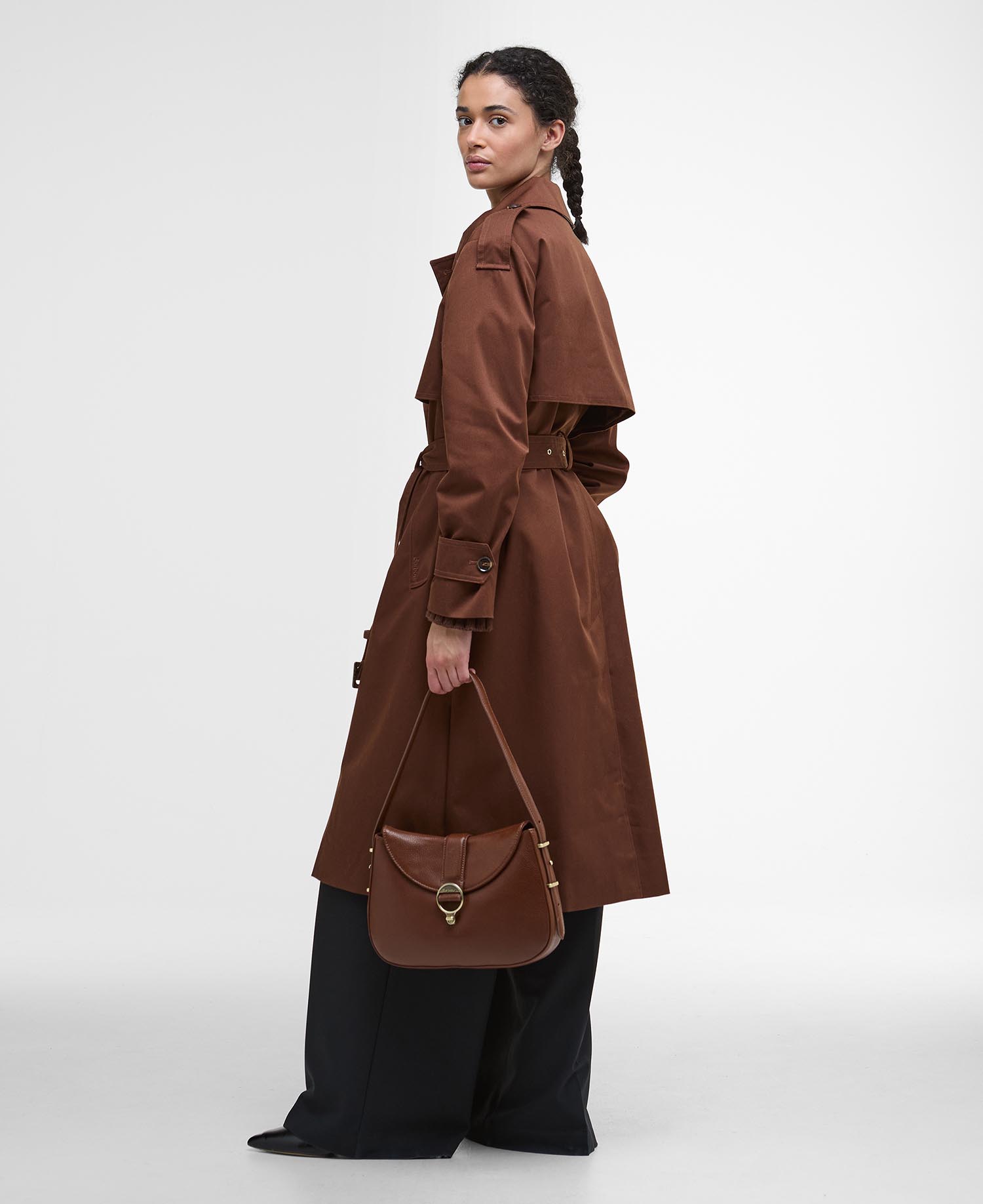 Alder Leather Shoulder Bag Brown