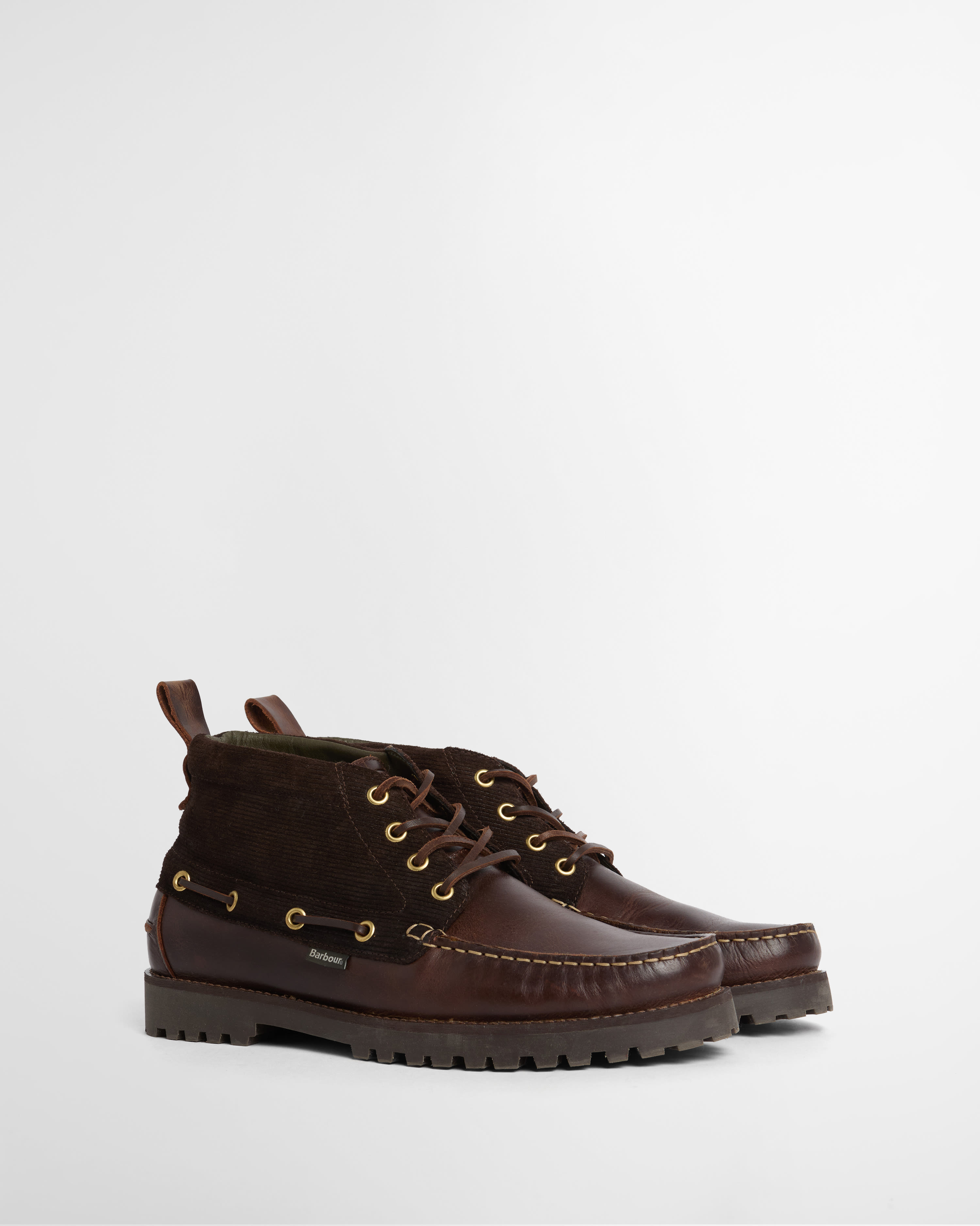Barbour Chukka Boots Harle Dk Brown/Cord