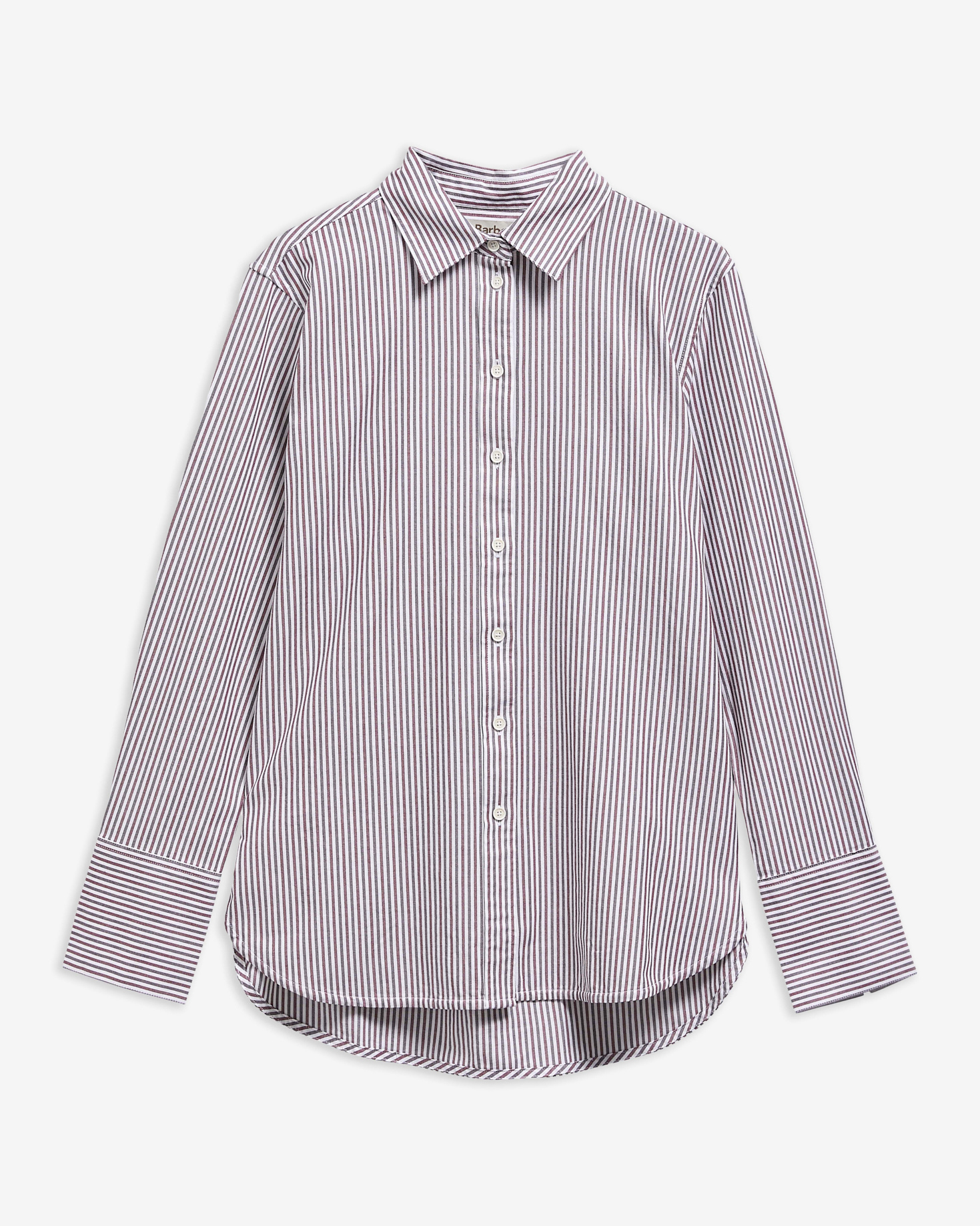 May Striped Relaxed Shirt Cranberry/Fig