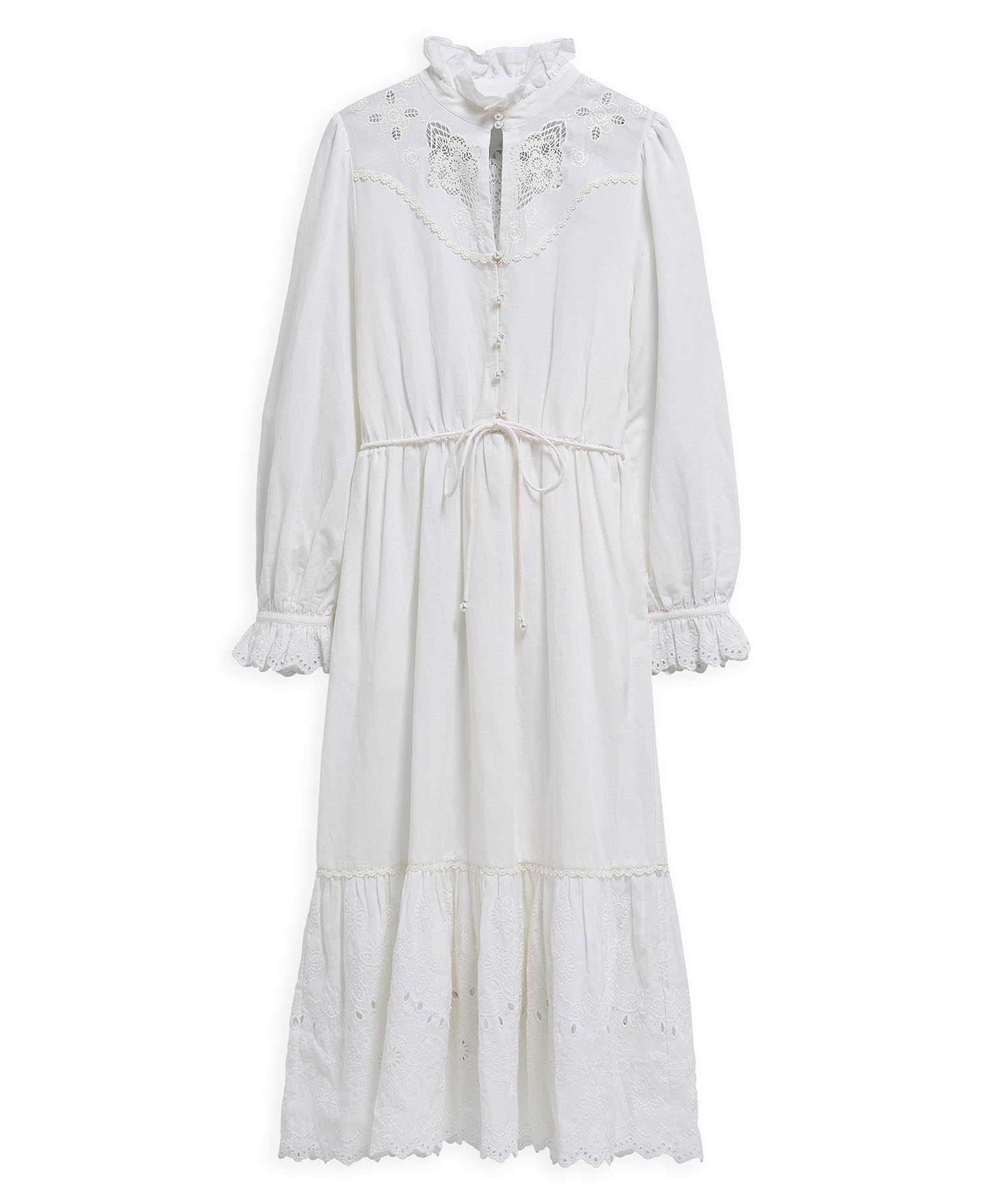 Kleid Avebury Maxi White